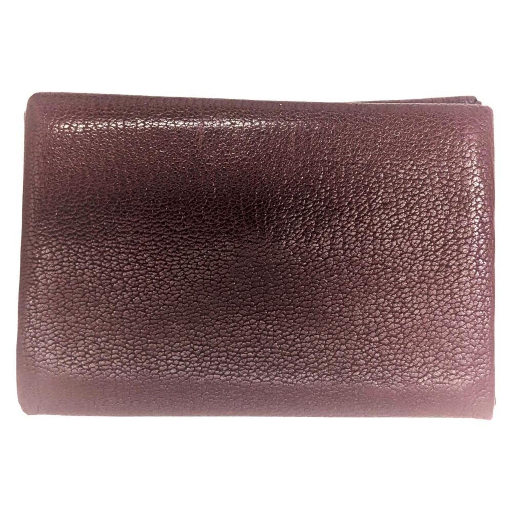 HERMES Calvi Business Card Case, Chevre, Wine Red, L□ Stamp, Made in 2008, Leather, Men's/Women's