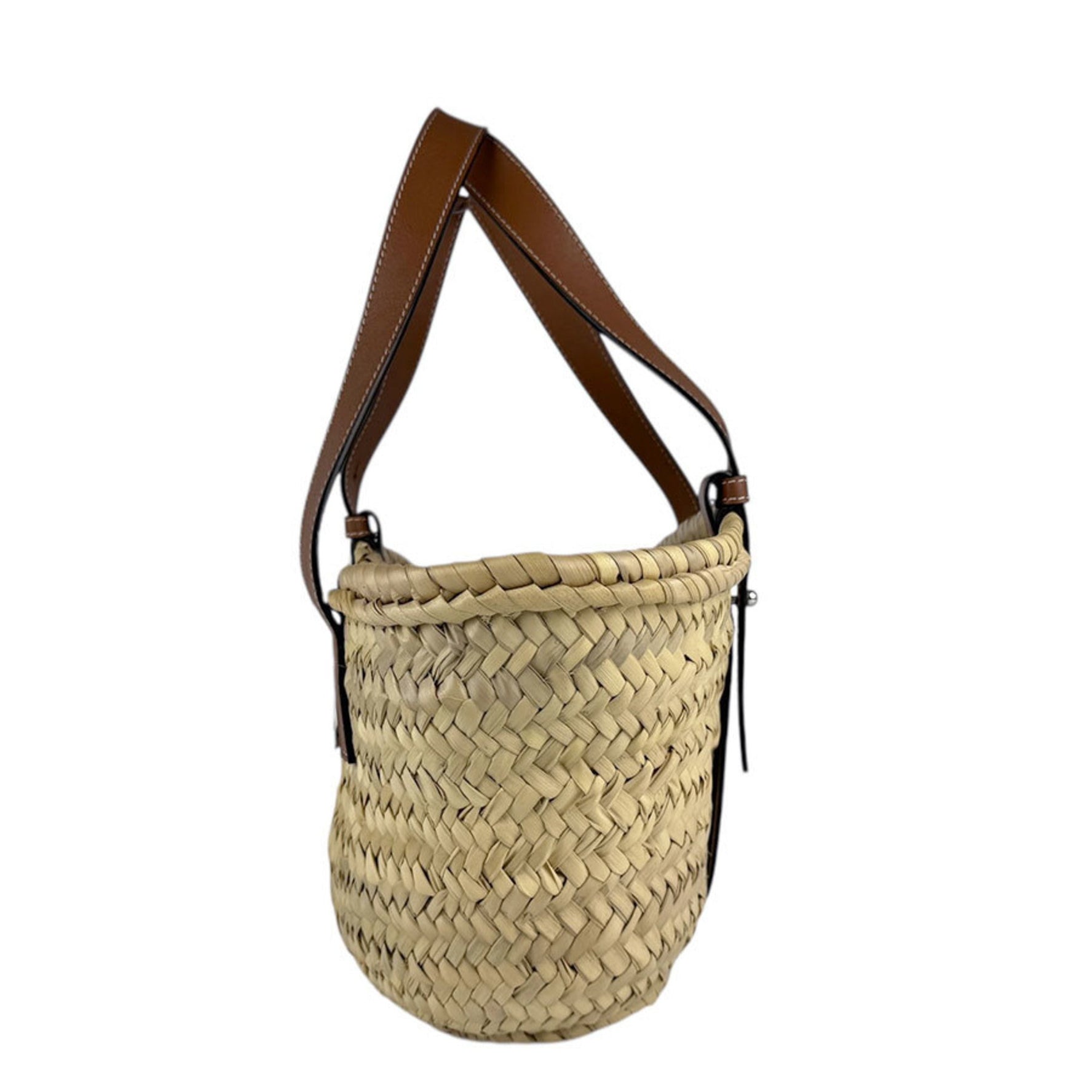 LOEWE Handbag Basket Bag Small Straw Leather Natural x