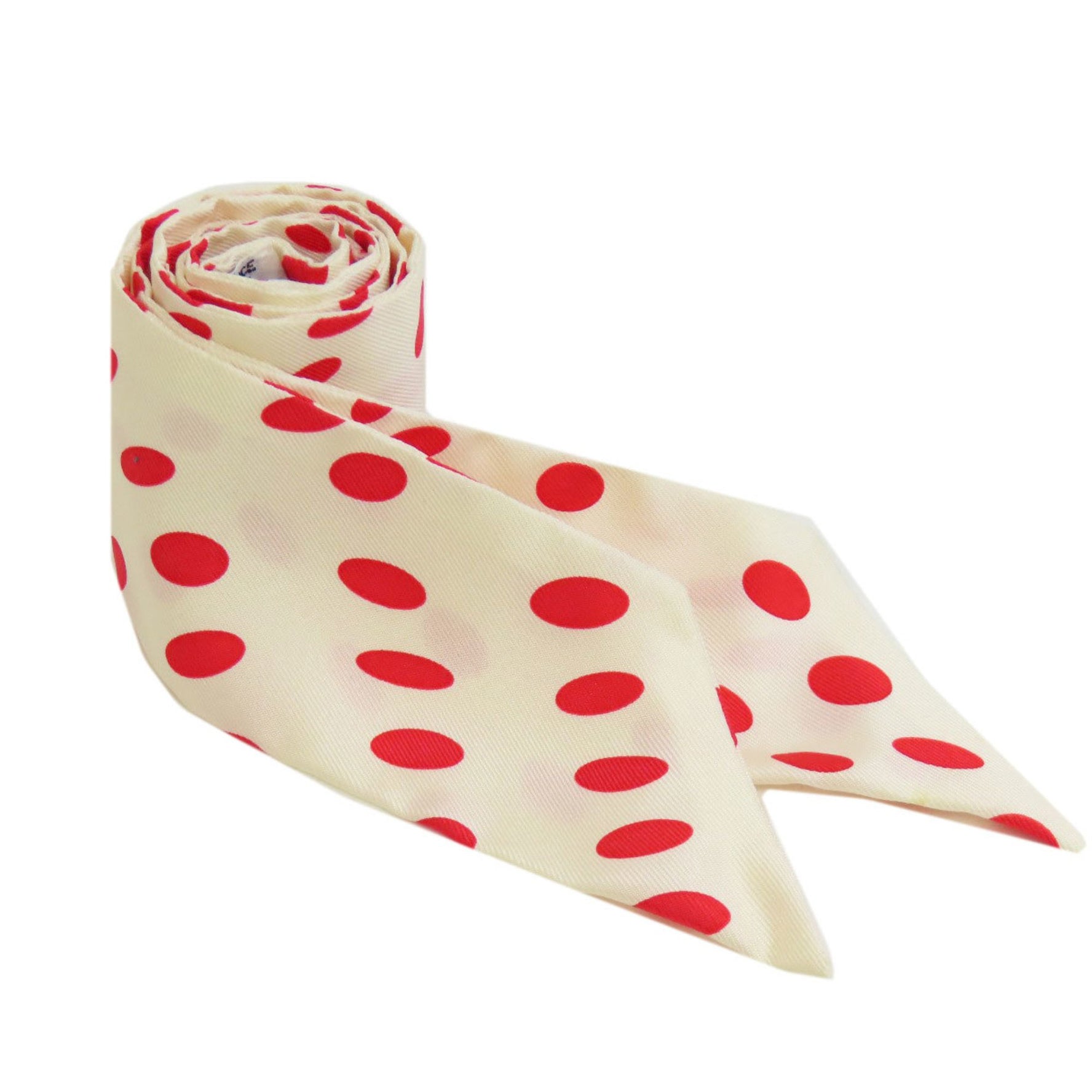 Hermes Twilly Hola Flamenca Polka Dot Silk Scarf