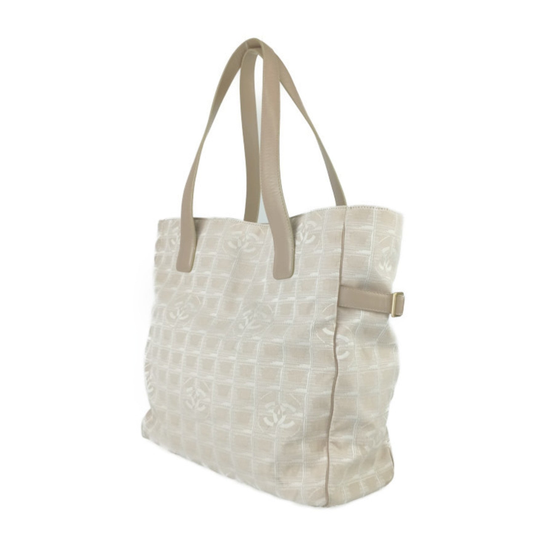 CHANEL New Travel Tote GM Canvas Leather Shoulder Bag