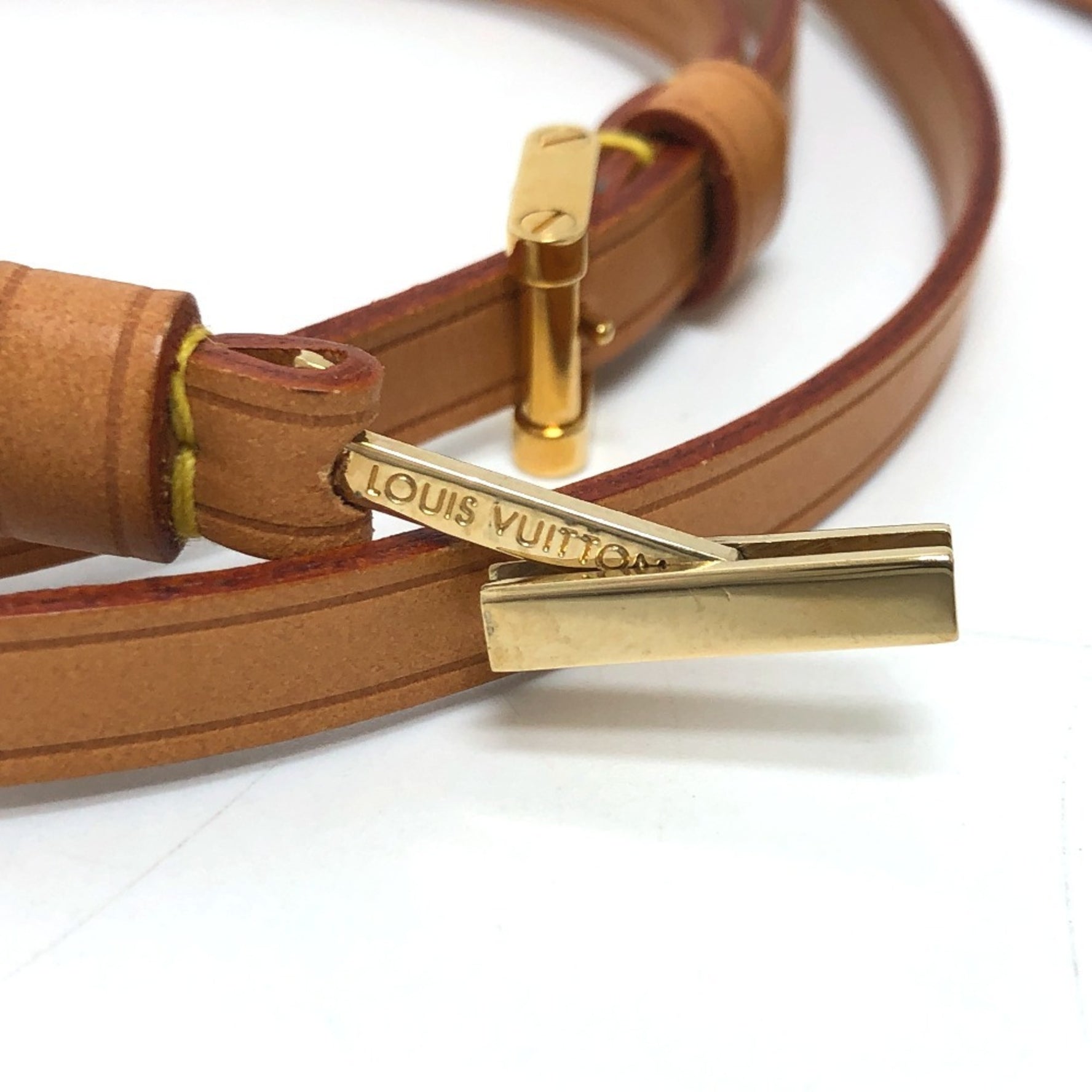 Louis Vuitton Strap Shoulder Belt Tanned Leather