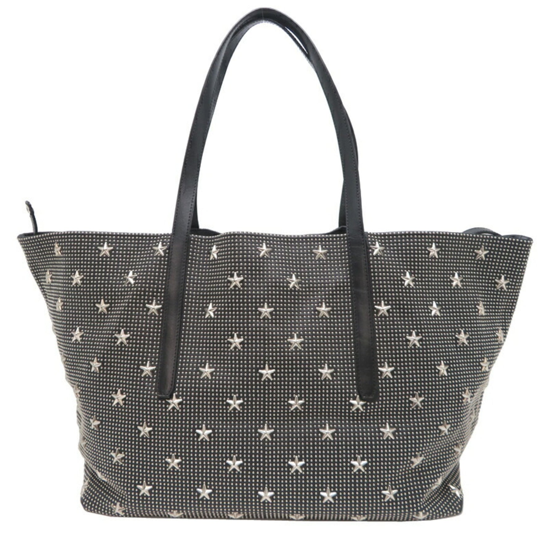 Jimmy Choo Pimlico Star & Dots Women's Leather Tote Bag in Black