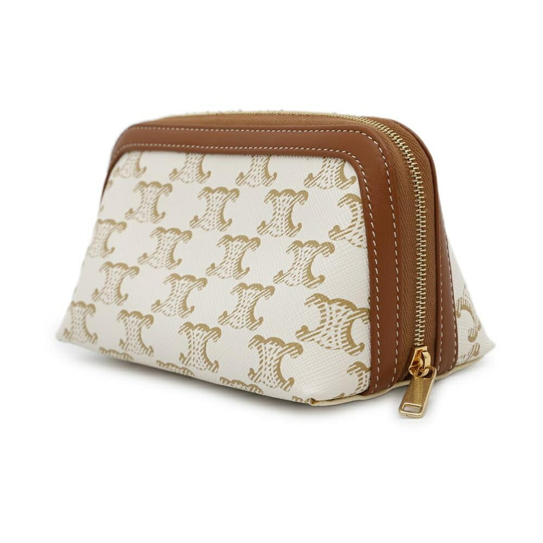 Celine Pouch Triomphe Small Tick White