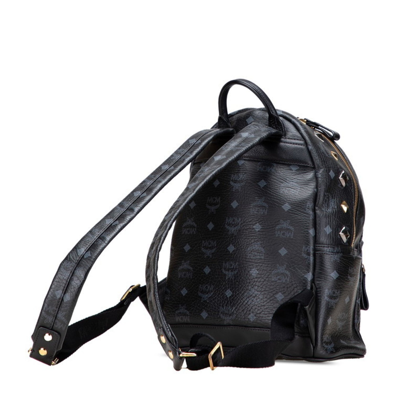 MCM Visetos Monogram Stud Backpack in Leather