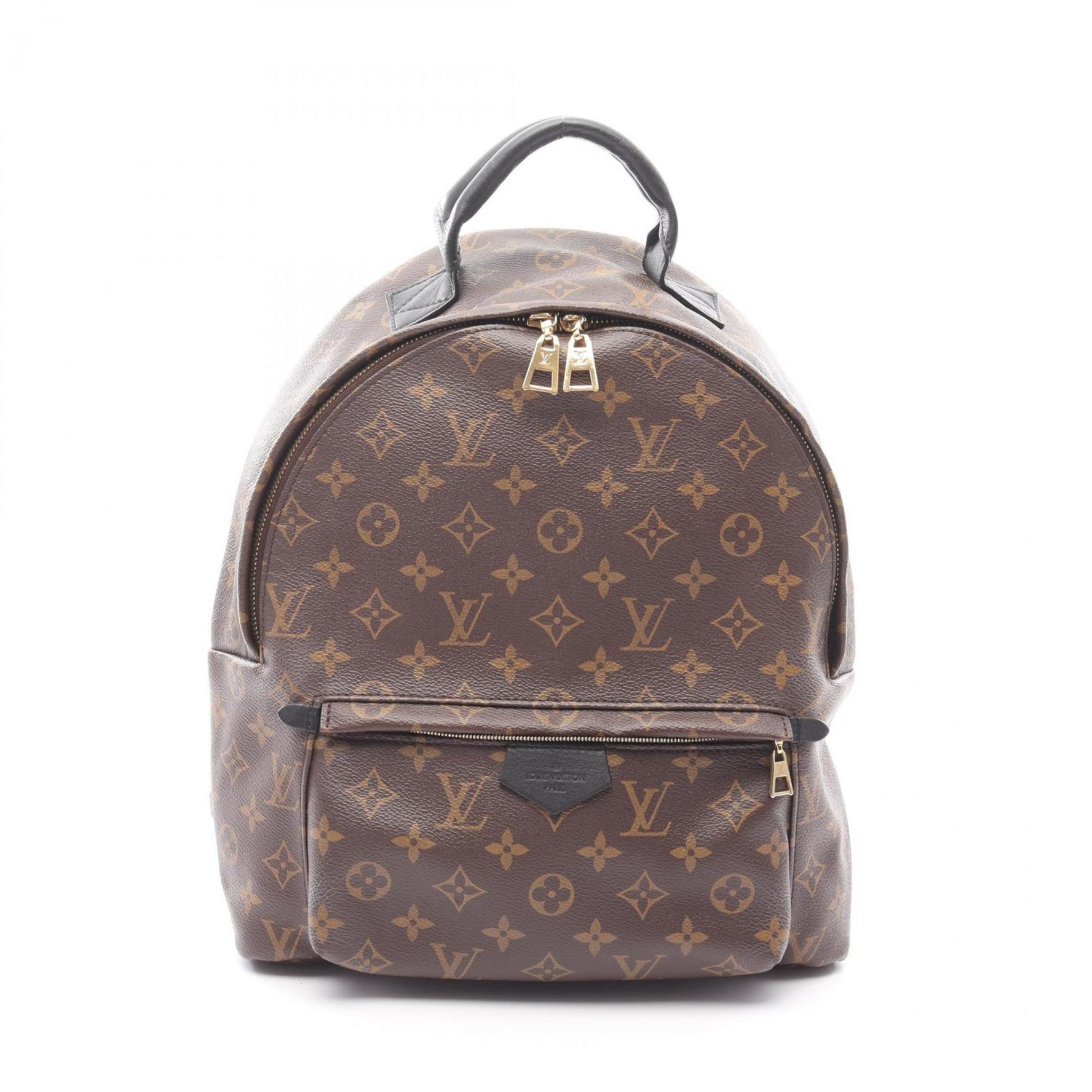 Louis Vuitton Palm Springs Backpack MM, Coated Canvas and Leather Monogram, Brown Black