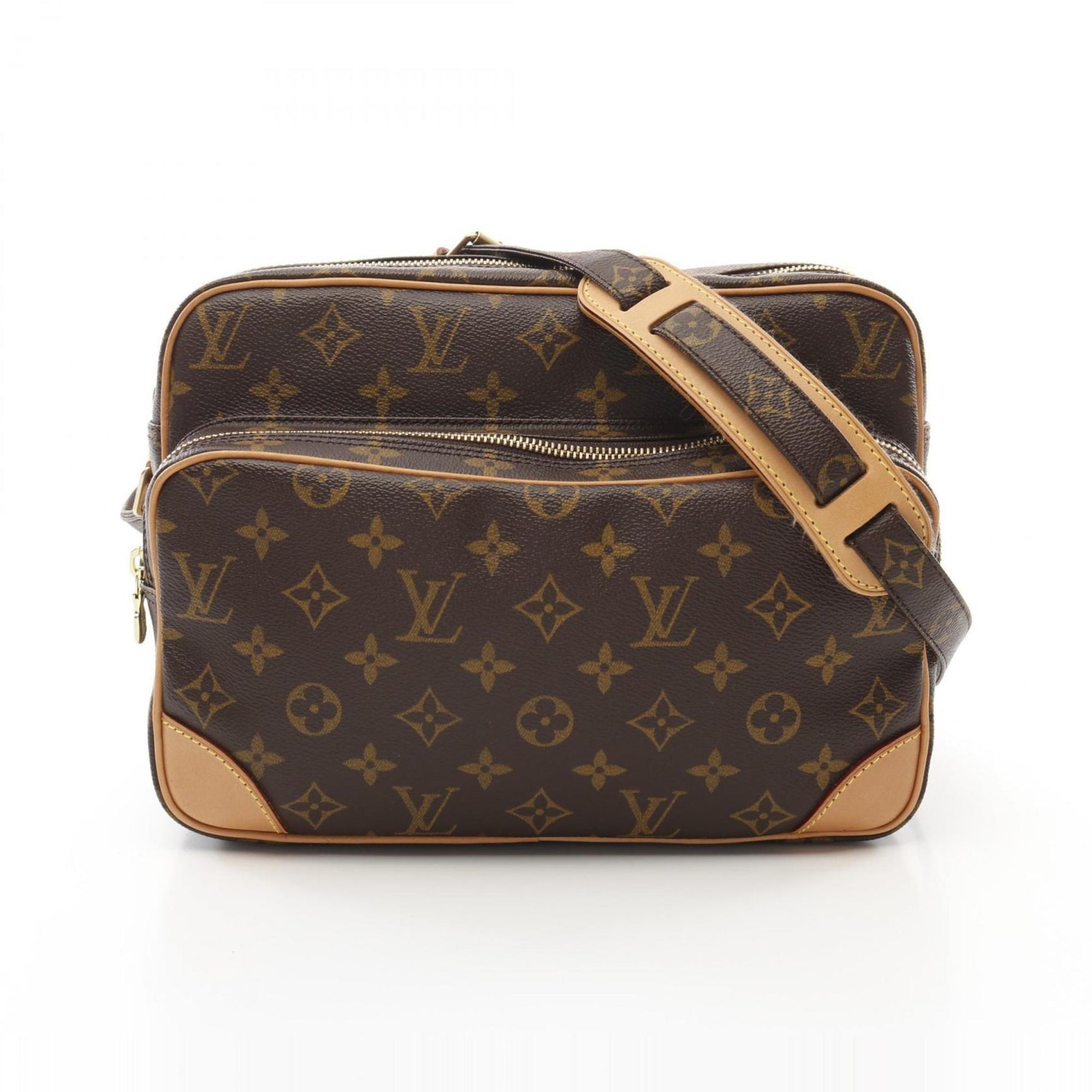 Louis Vuitton Nile Shoulder Bag Coated Canvas Leather Monogram