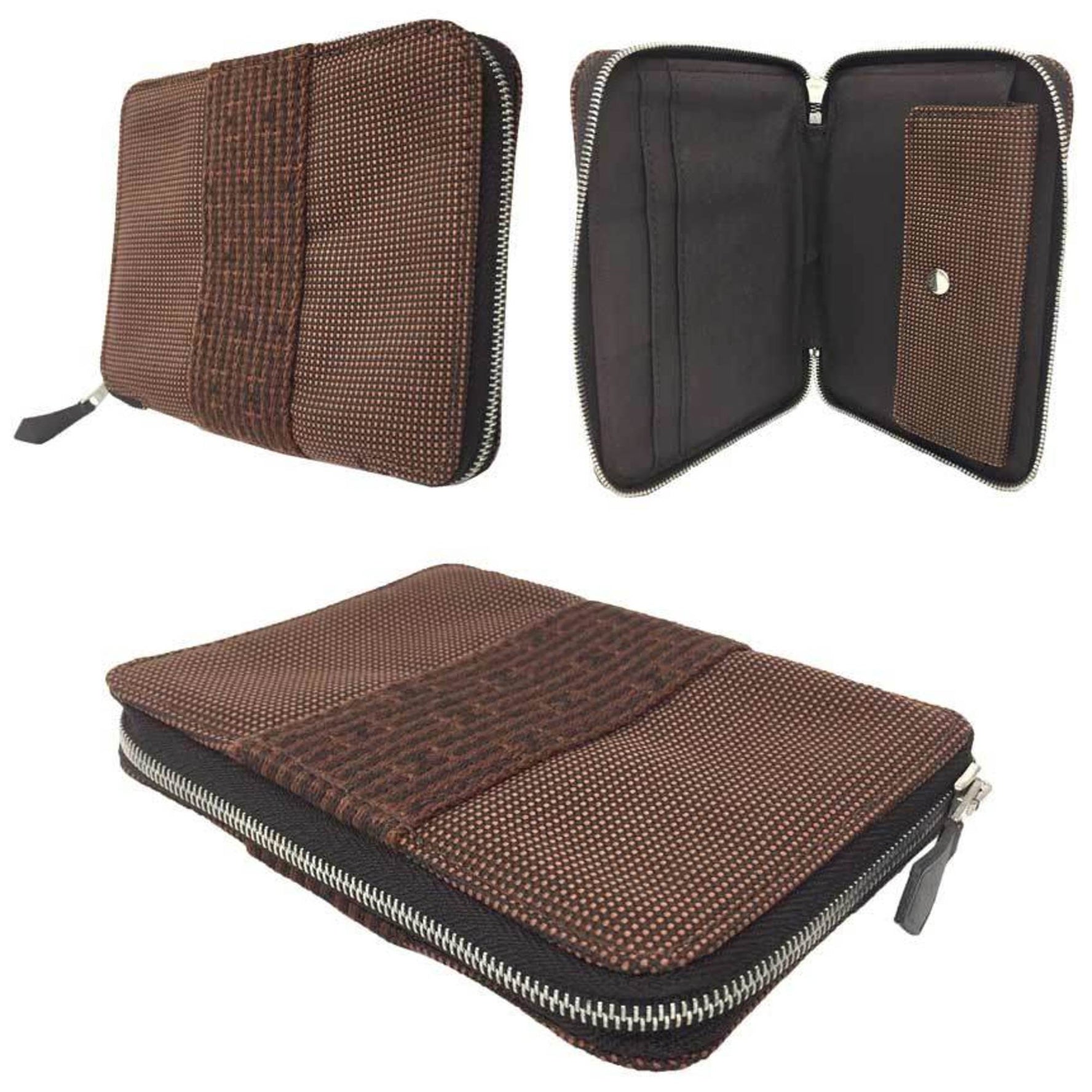 HERMES Air Line Purse PM Bifold Wallet Nylon Canvas