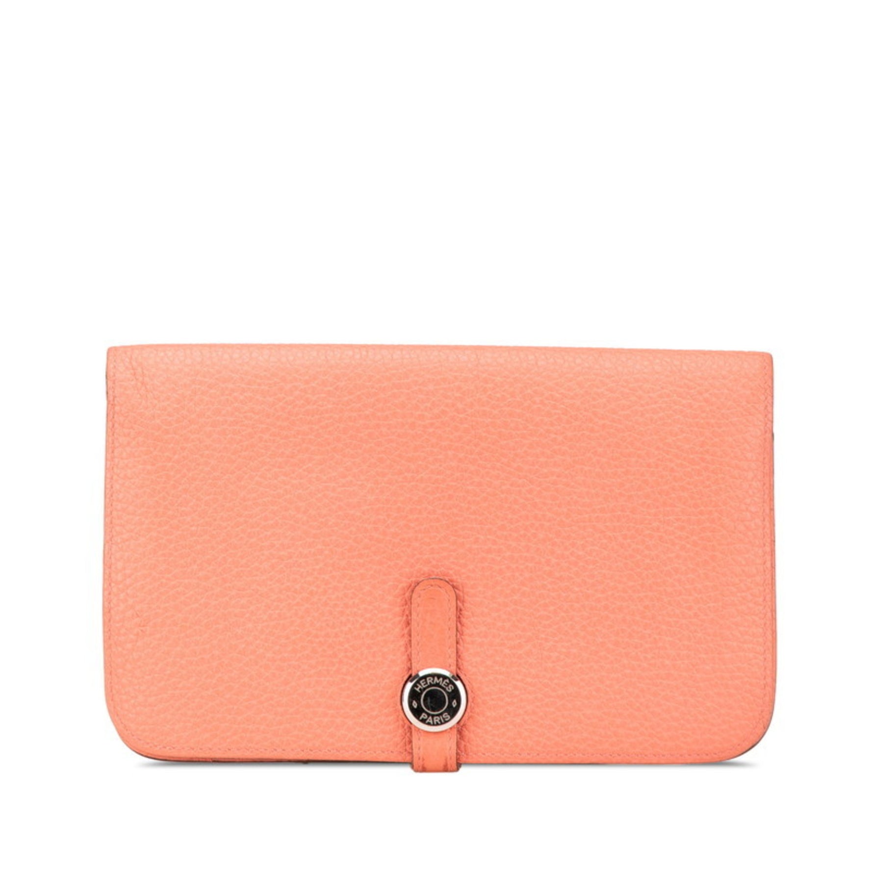Hermes Dogon Duo Long Wallet Rose Candy Salmon Pink Togo