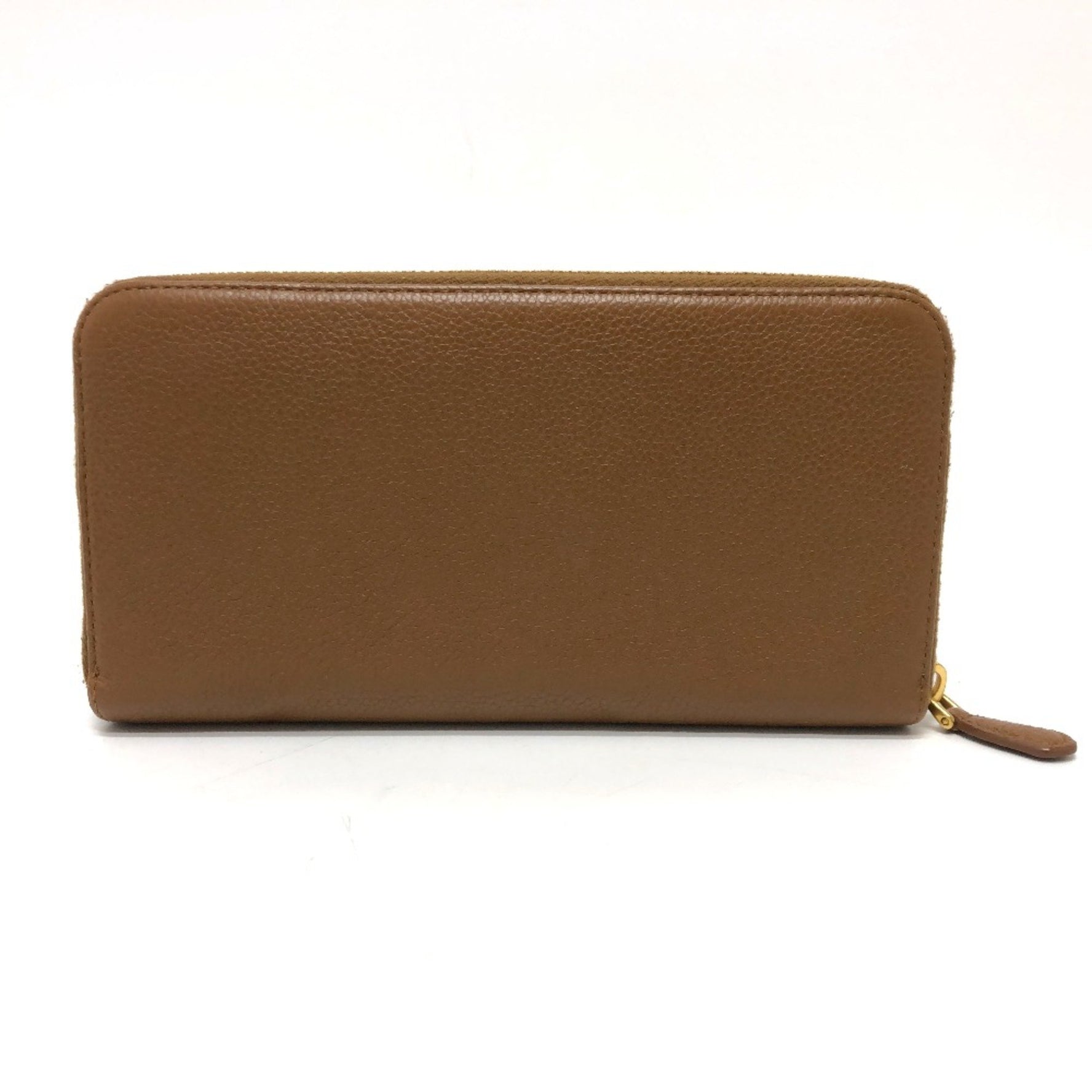 PRADA Zip Around Long Wallet GoldHardware
