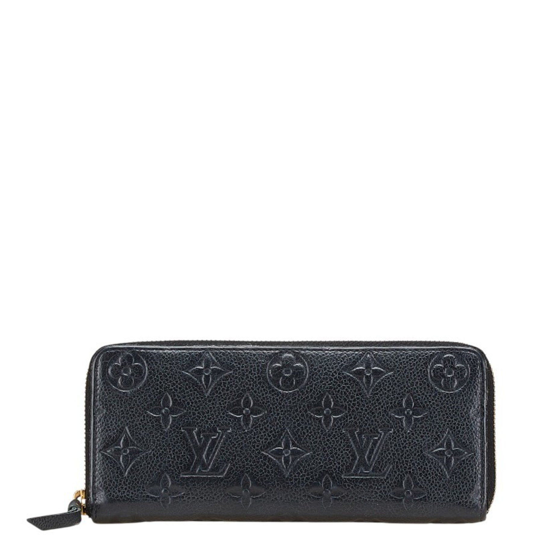 Louis Vuitton Monogram Empreinte Portefeuille Clemence Noir Black Leather