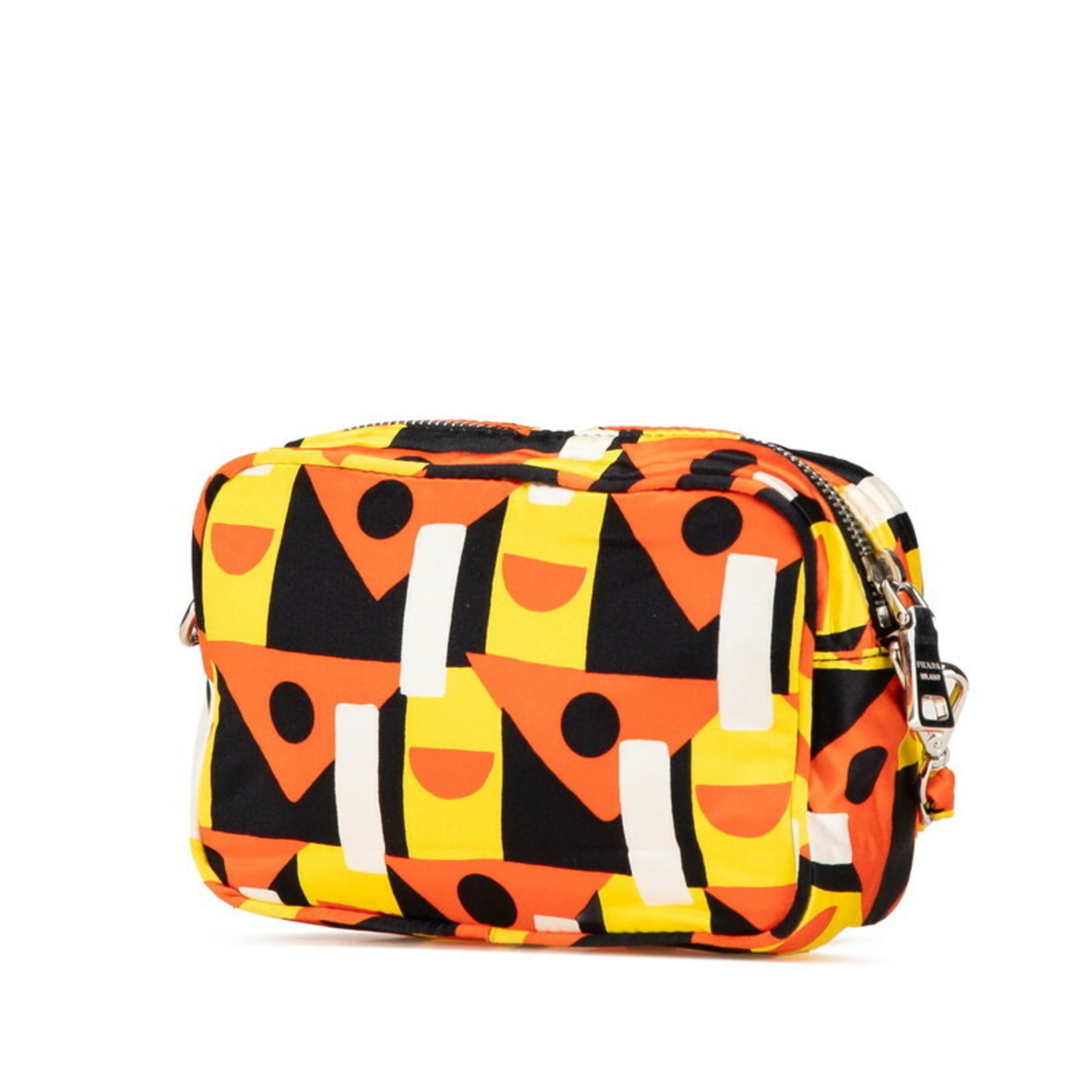 Prada Ribbon Chain Shoulder Bag Pouch Multicolor Nylon