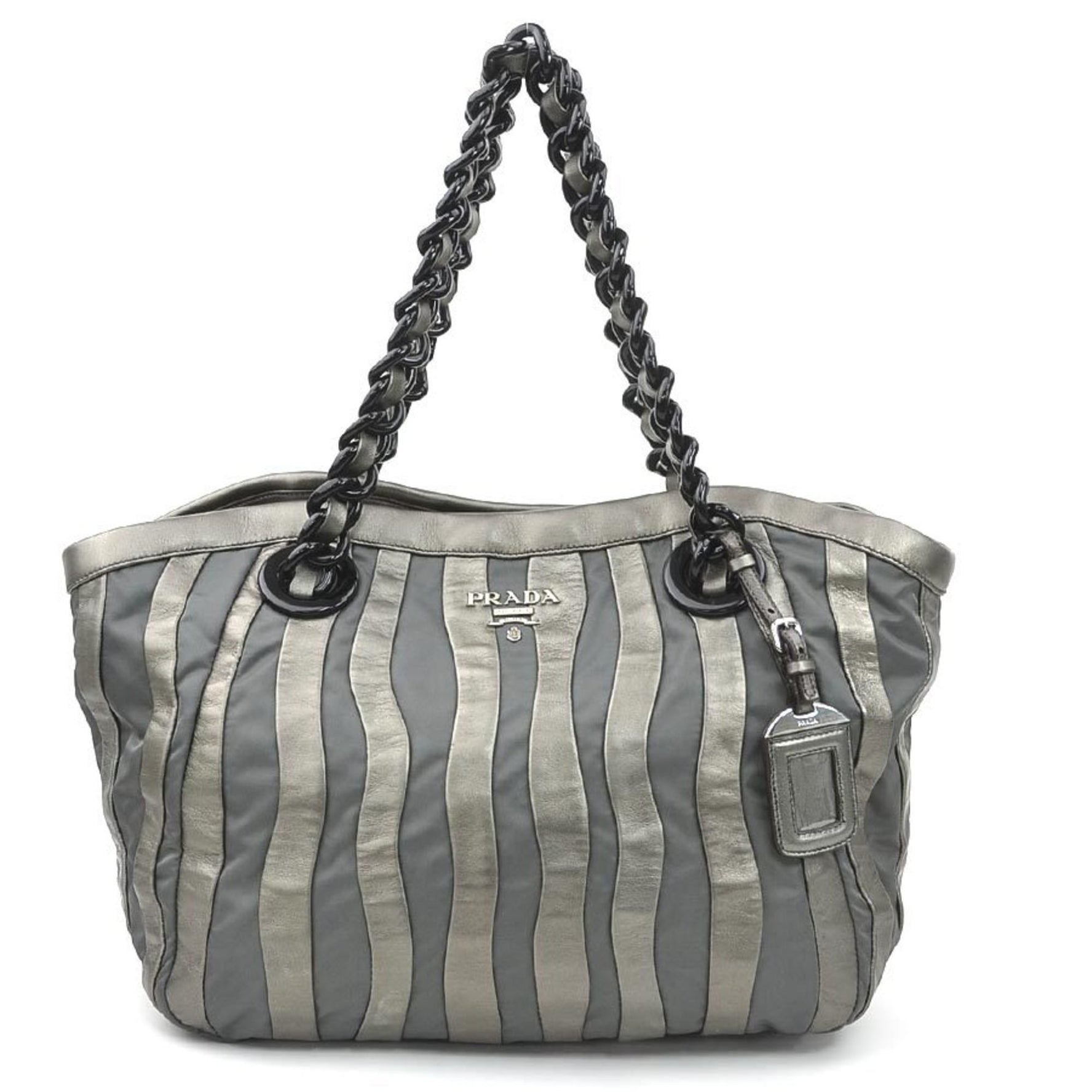 Prada handbag, nylon and leather