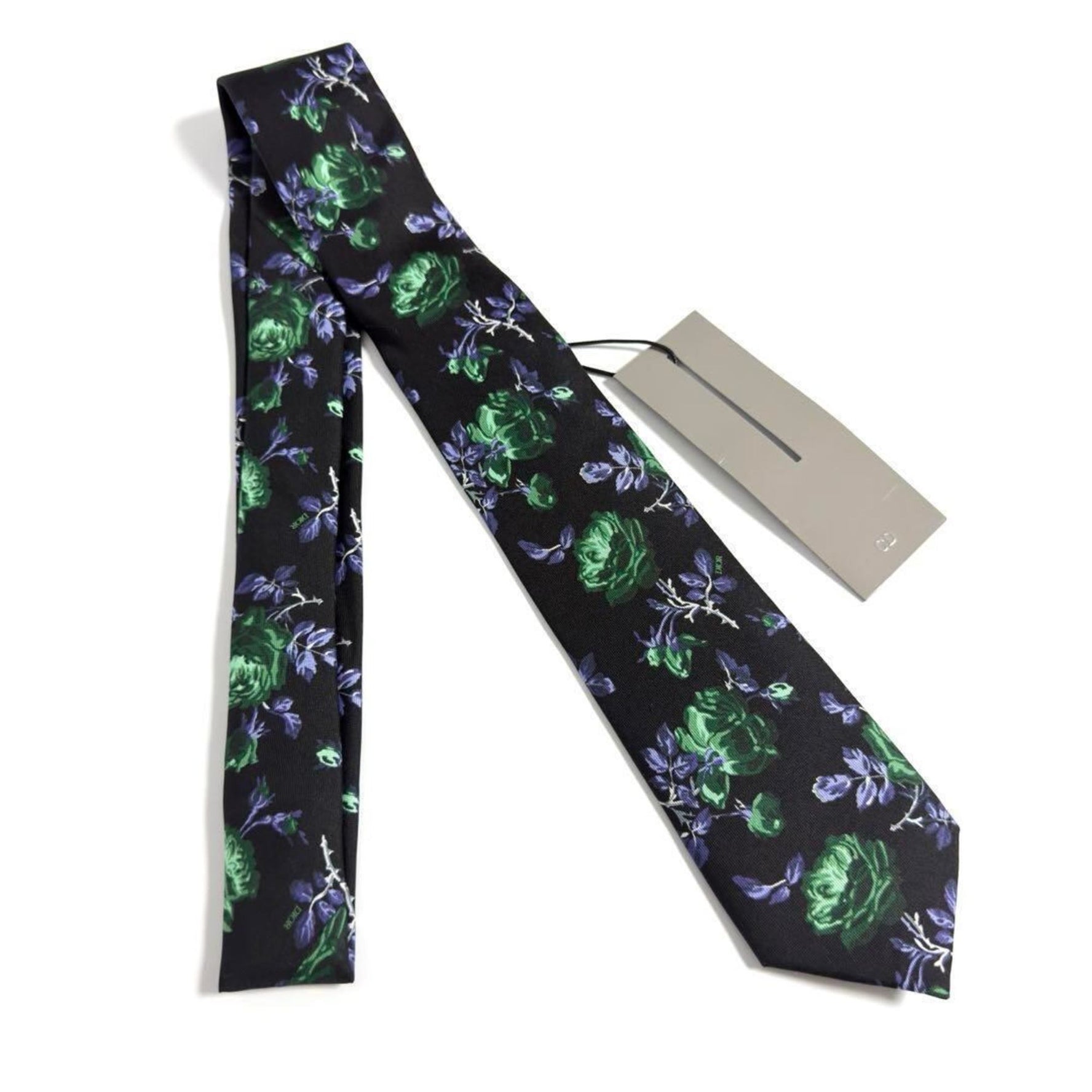 Christian Dior Dior Tie Jardin Rose Floral Silk