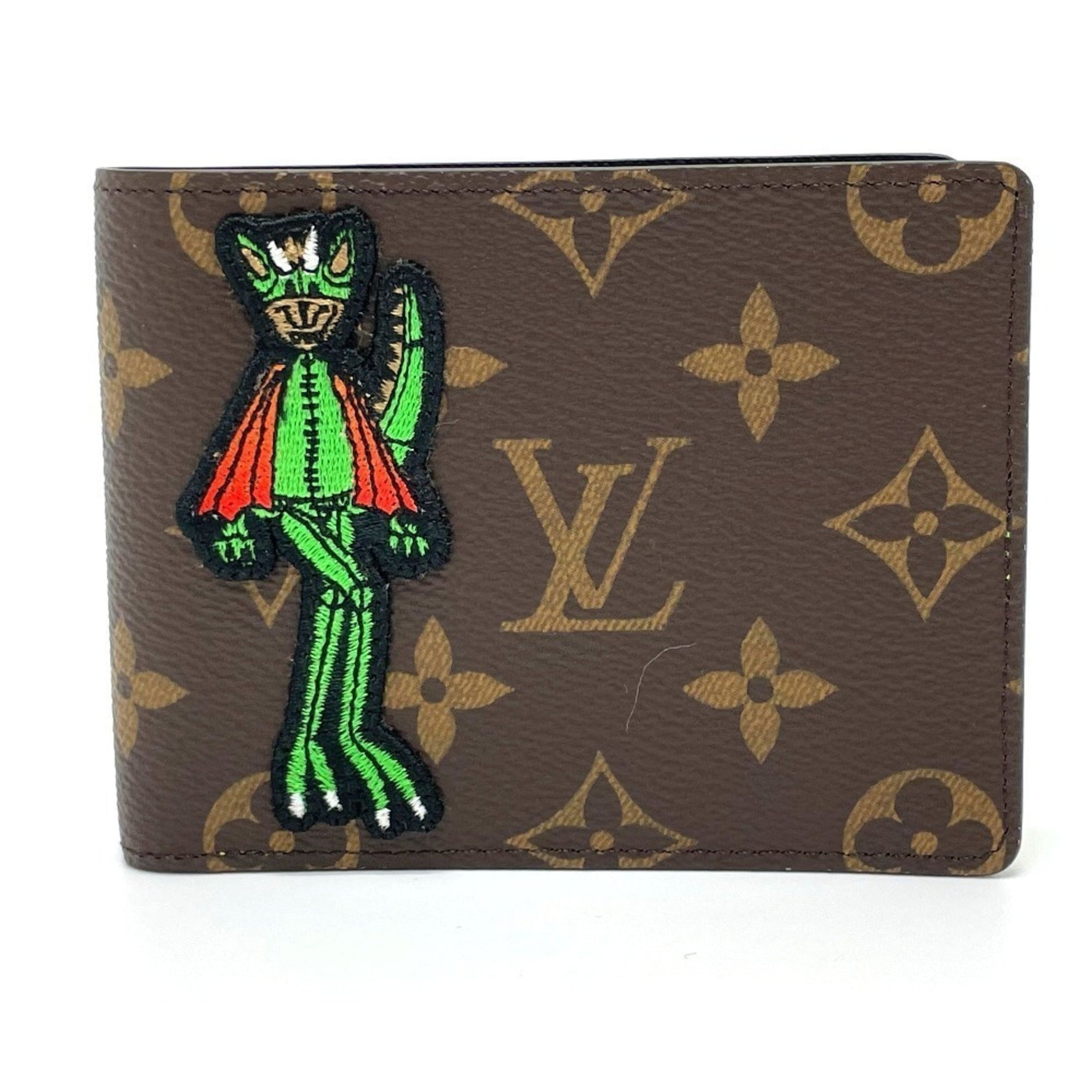 Louis Vuitton Animal Monogram Portefeuille Slender NM Billfold Bi-fold Wallet Canvas Men's Brown