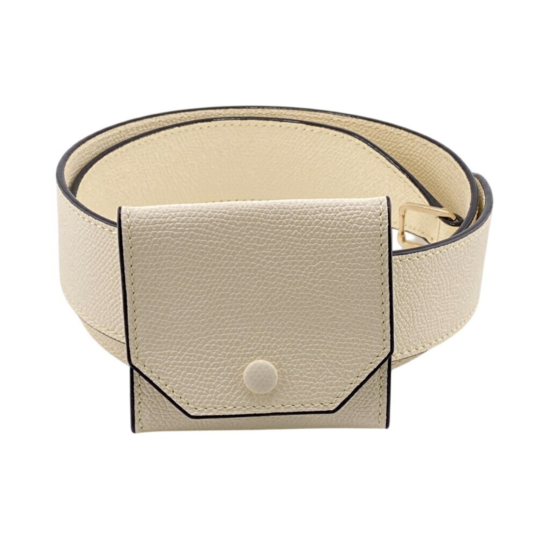 Valextra Coin Shoulder Strap White Women's