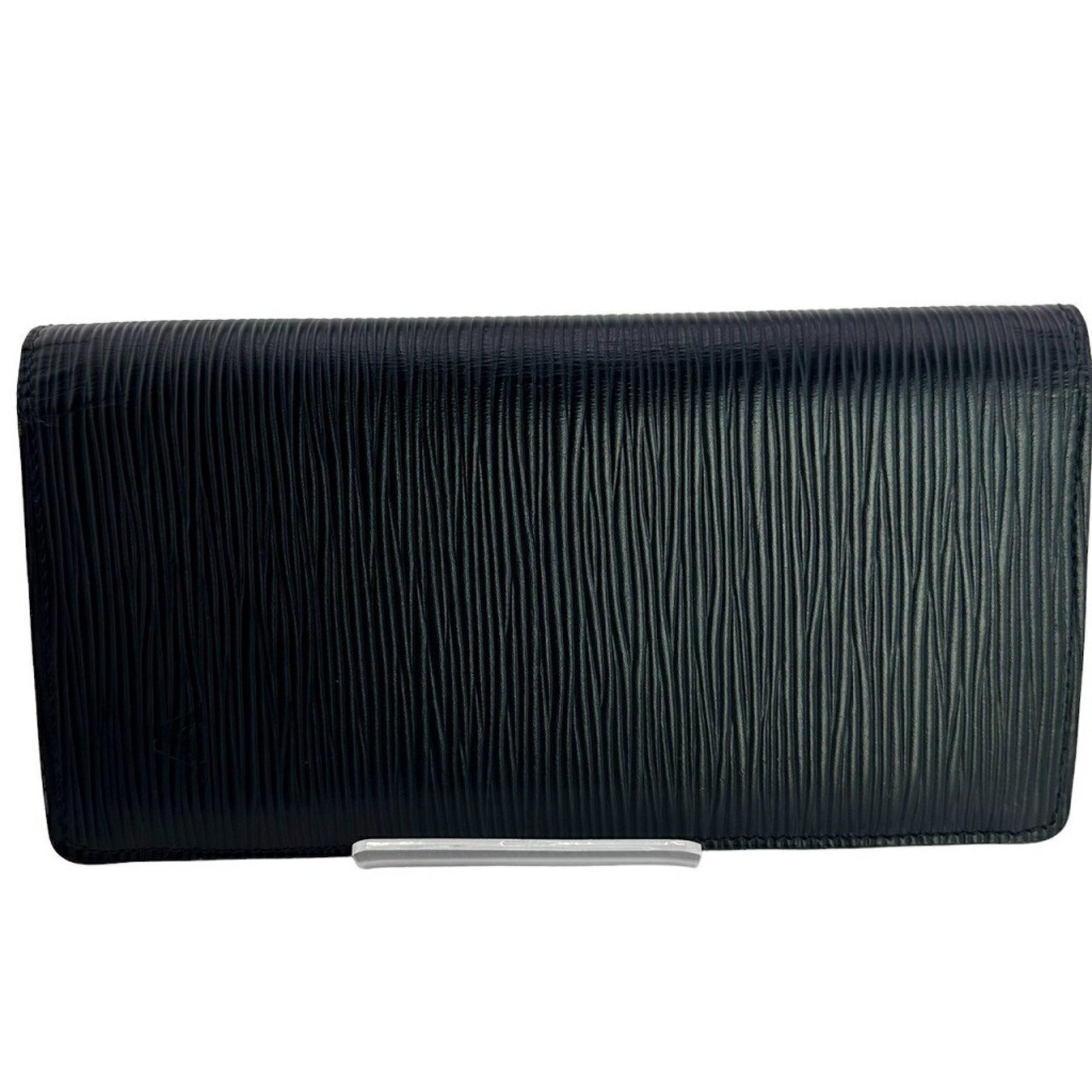 Louis Vuitton Long Wallet Coin Purse Moon Epi Portefeuille Brazza Leather LV