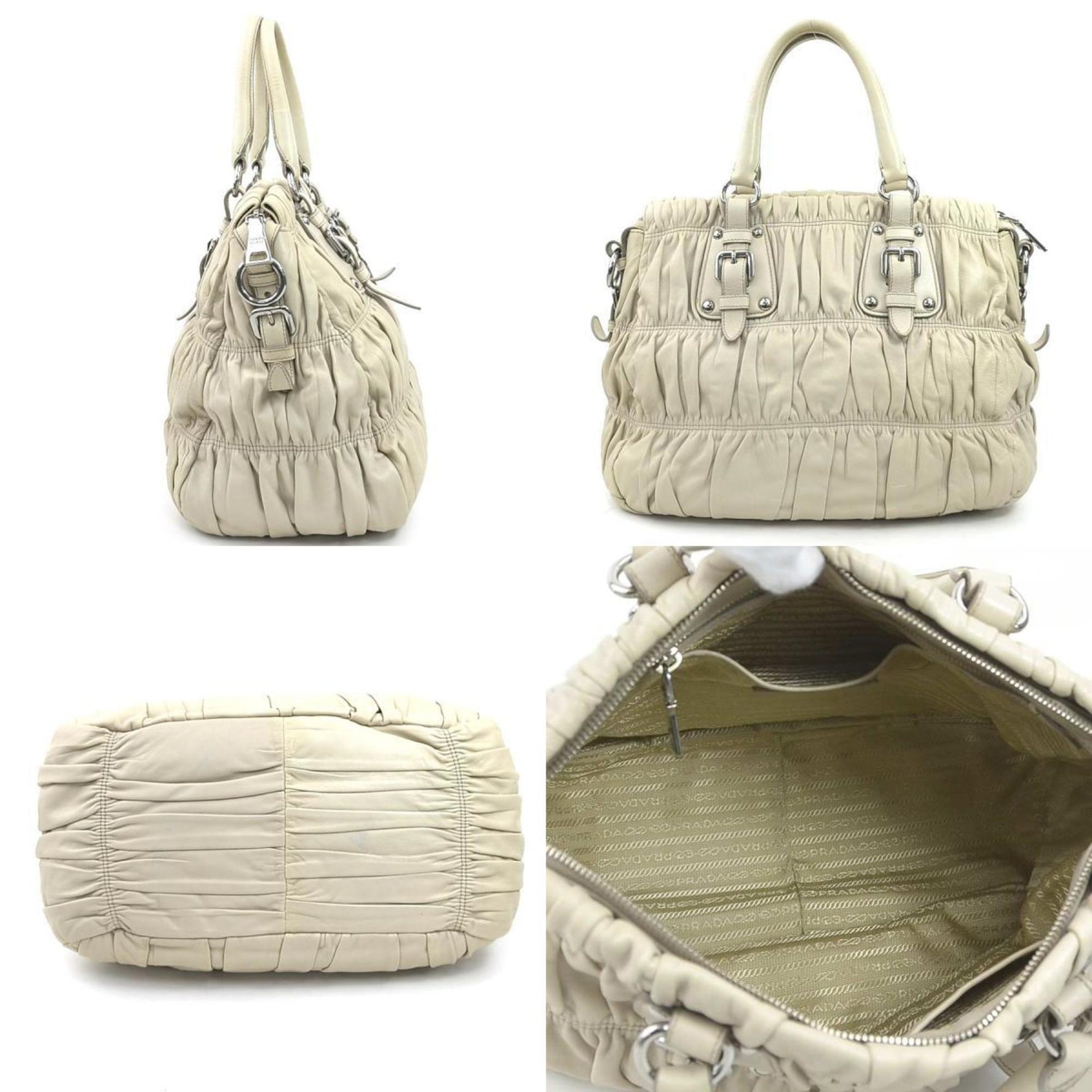 PRADA handbag shoulder bag leather