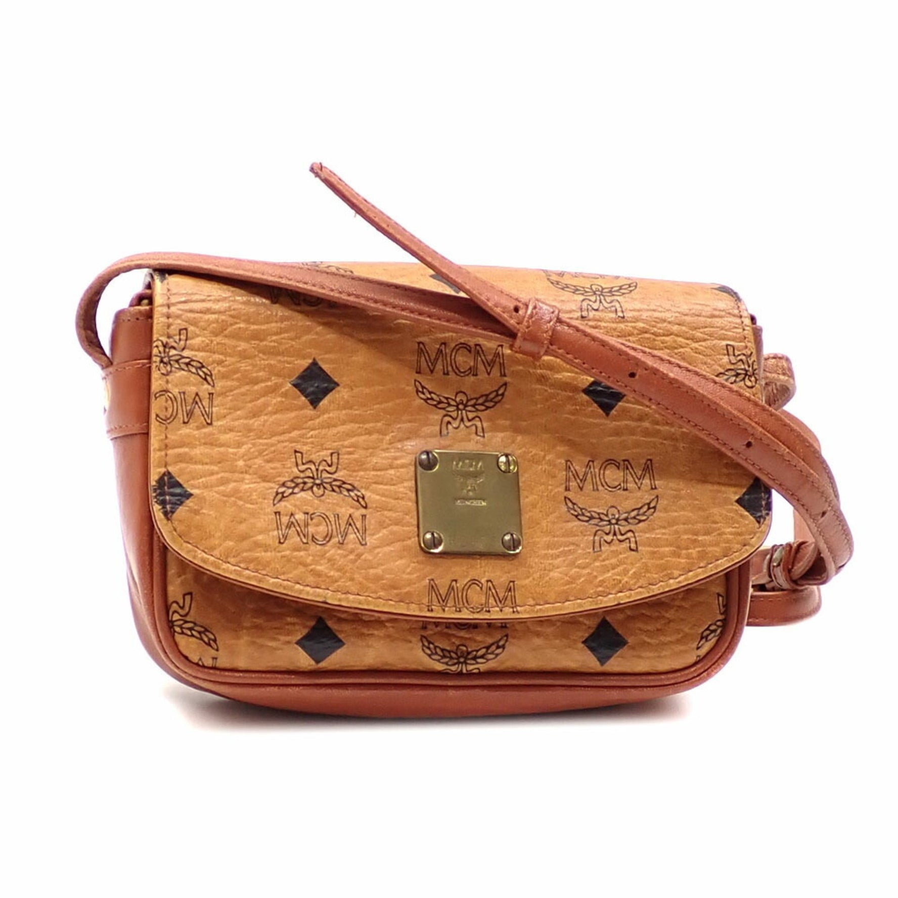 MCM Shoulder Bag Leather, Visetos