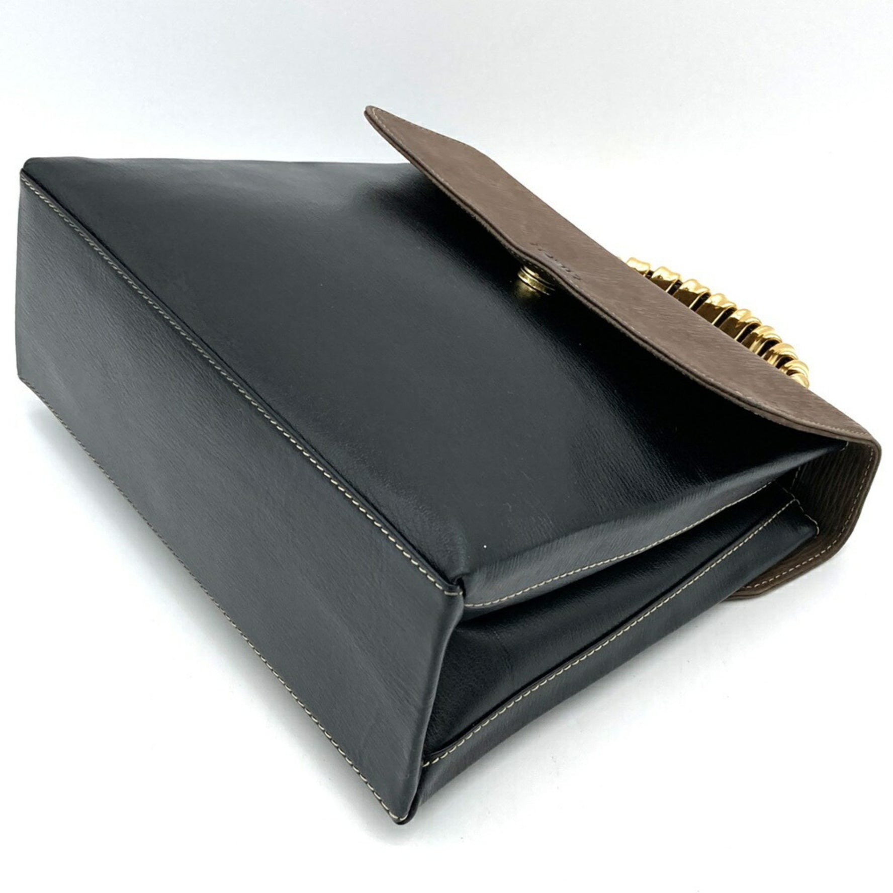 LOEWE handbag gold leather ladies