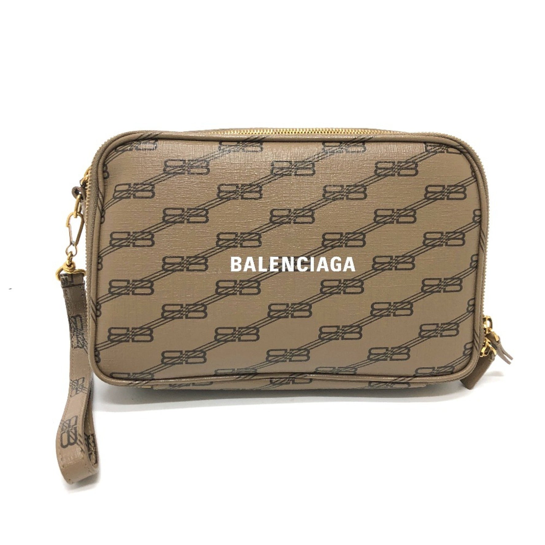 Balenciaga logo Pochette bag Clutch bag GoldHardware