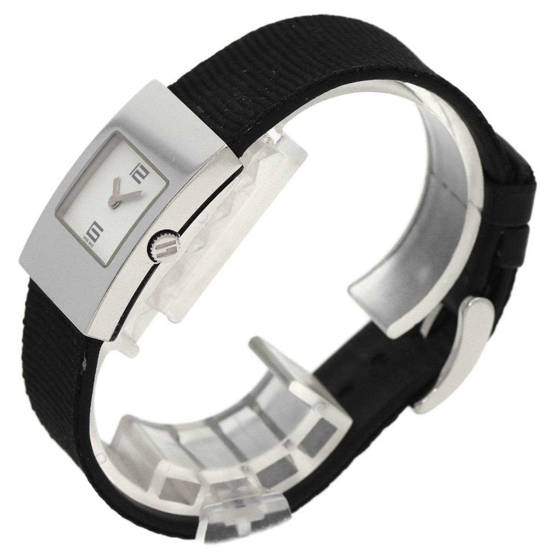 Gucci Square Face Watch Stainless Steel Leather