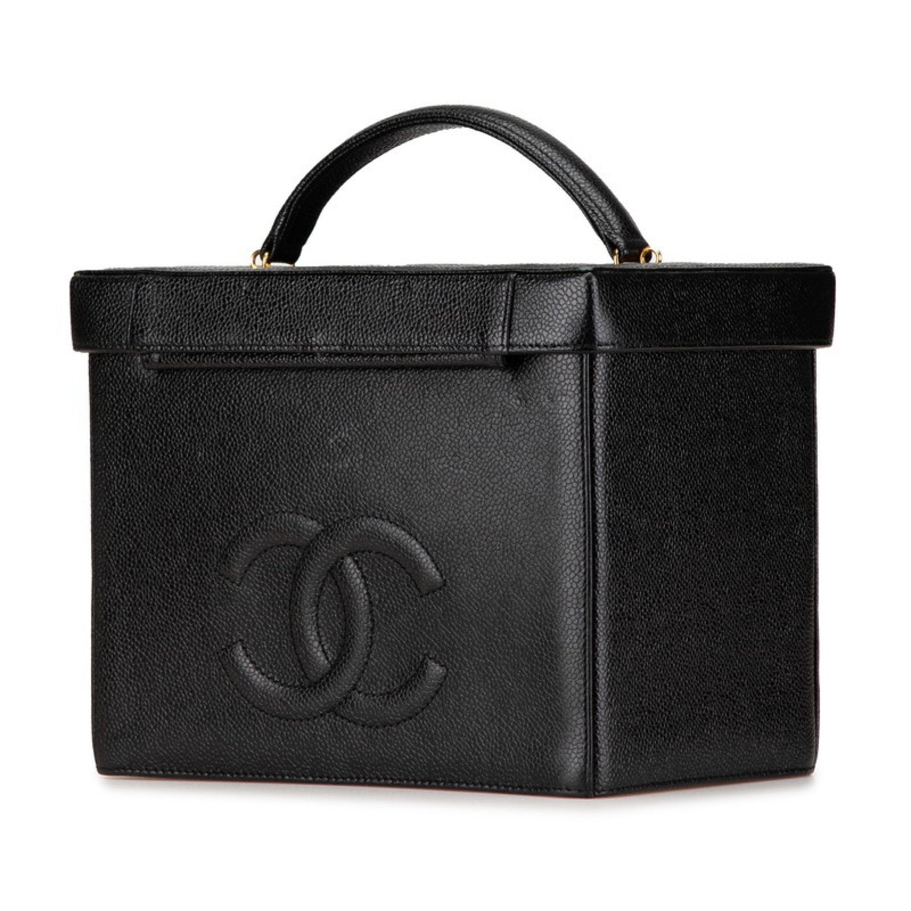 Chanel Coco Mark Vanity Bag Shoulder Caviar Skin