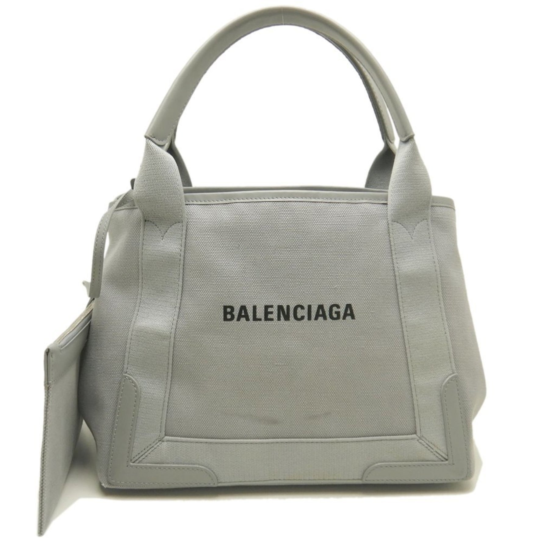 BALENCIAGA Cabas Handbag in Canvas and Leather