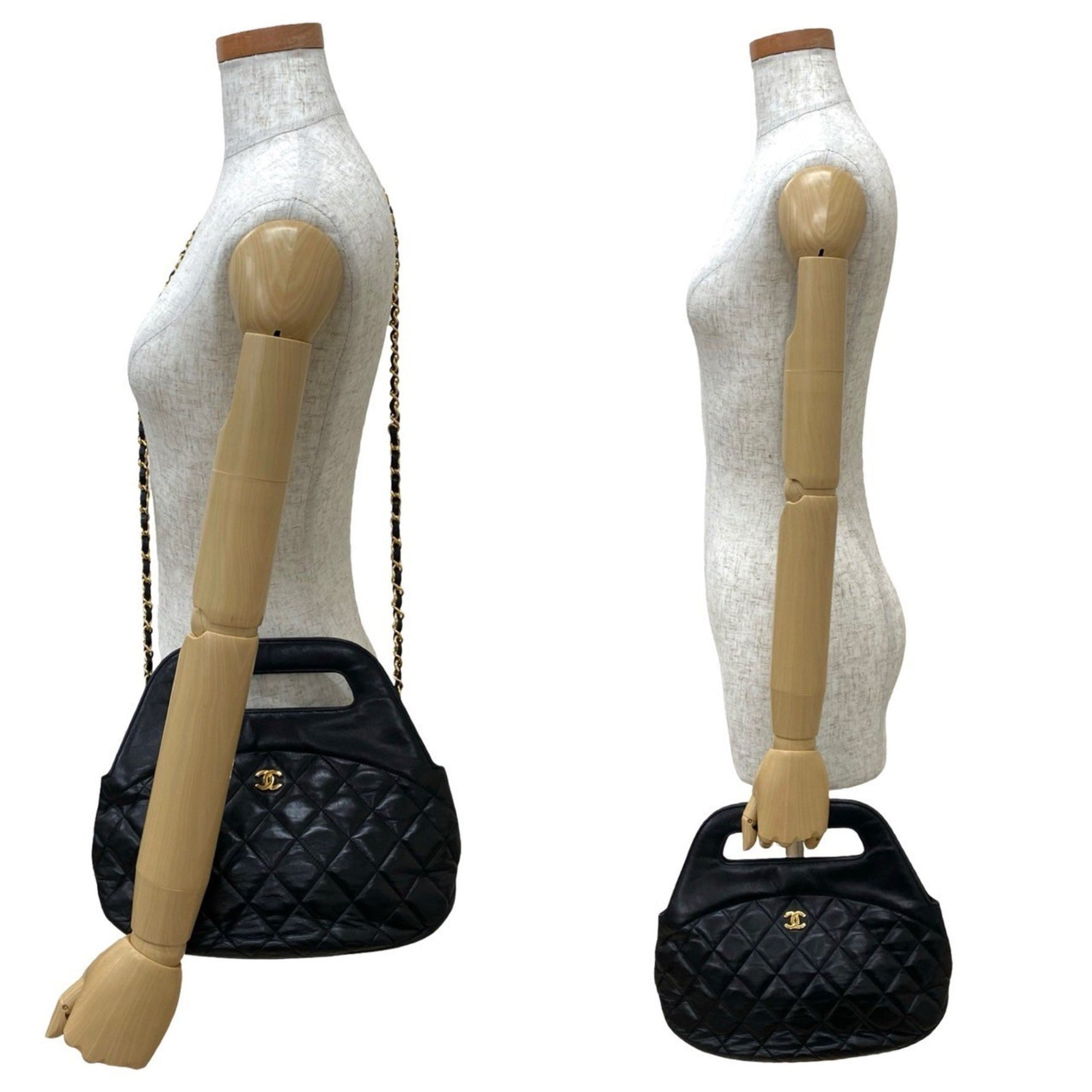 Seal No. 1 CHANEL Matelasse Coco Mark Lambskin Handbag/Shoulder Bag