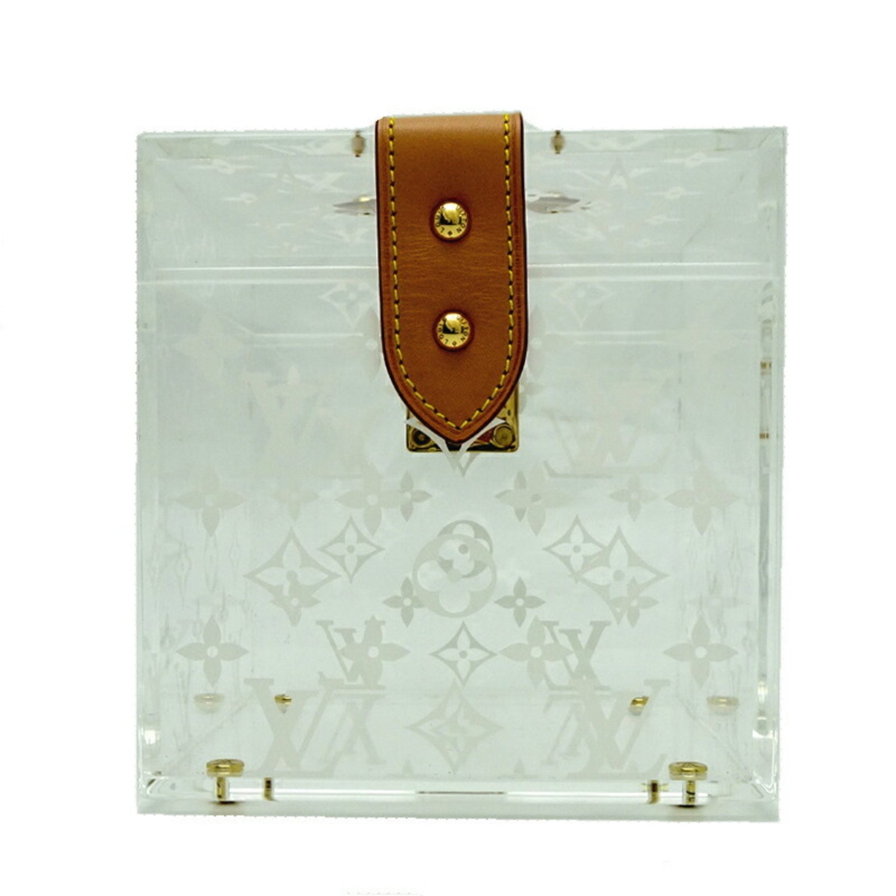 Louis Vuitton Boite Scott Cube and Men's Accessories Leather x Plexiglass Clear