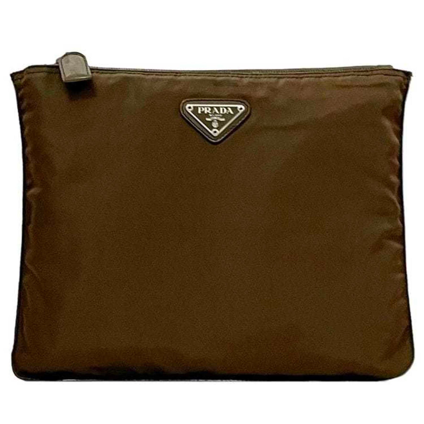 Prada pouch tessuto nylon 59 plate triangle case