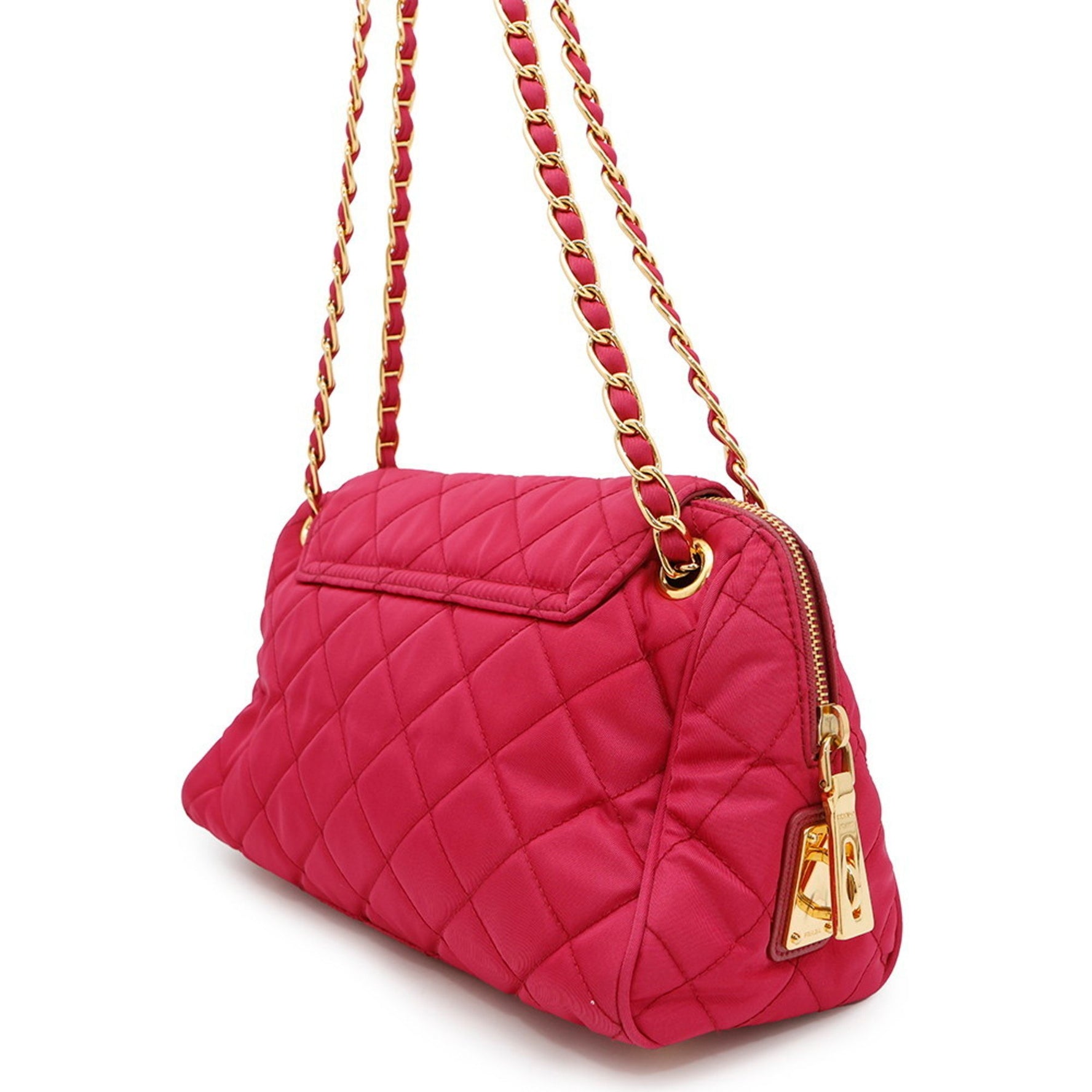 Prada Chain Shoulder Bag in Quilted Nylon BR4965 PRADA