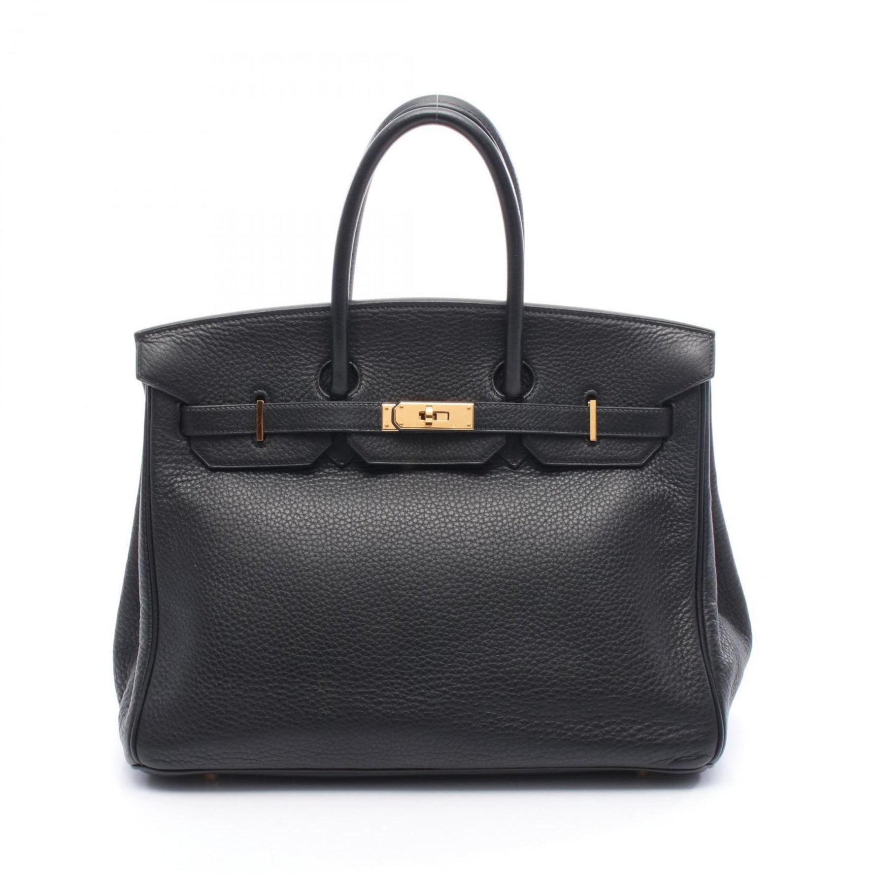 Hermes Birkin 35 Handbag, Leather, Ardennes, Women's, Black