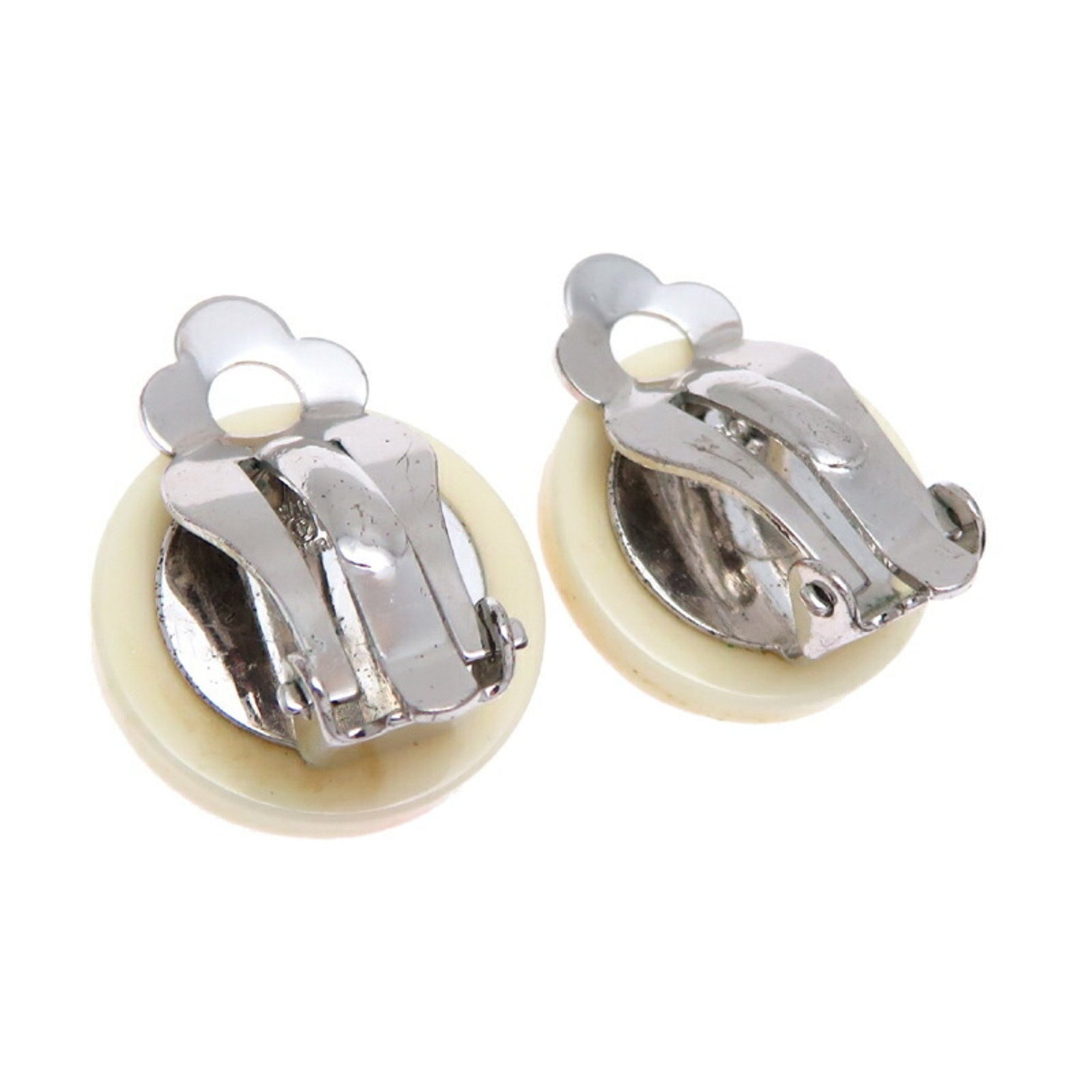 Chanel Coco Mark Clover Metal Earrings