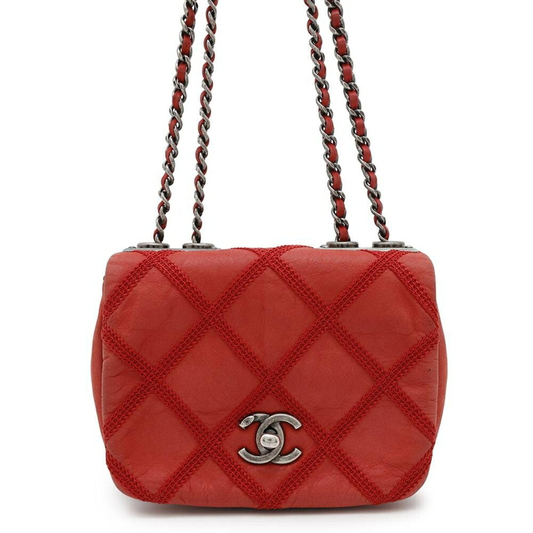 Chanel Chain Shoulder Bag Matelasse Coco Mark Leather