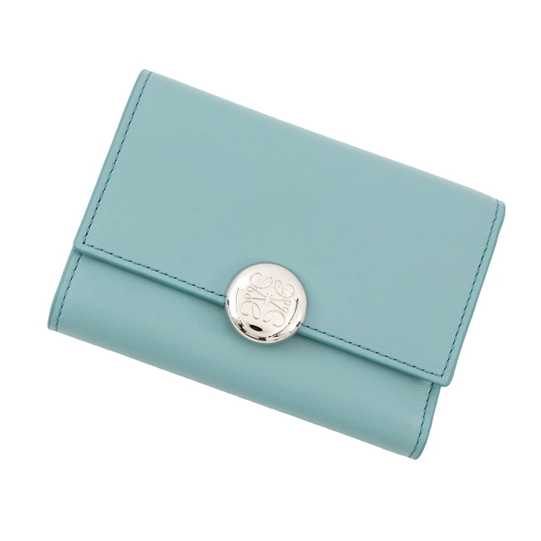 Loewe Pebble Vertical Wallet Leather Tri-fold