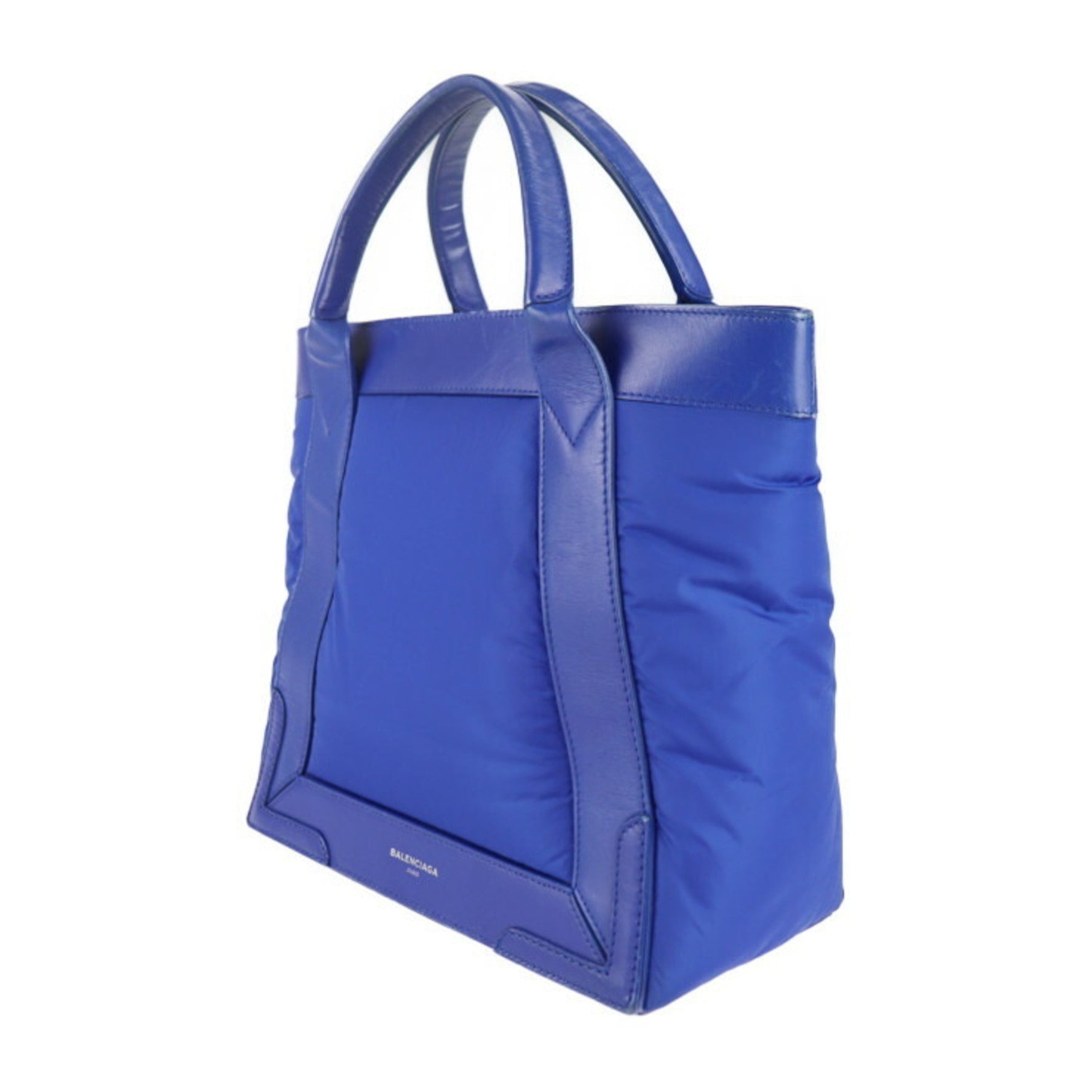 BALENCIAGA Kabas S Tote Bag Nylon Leather Small Handbag PM