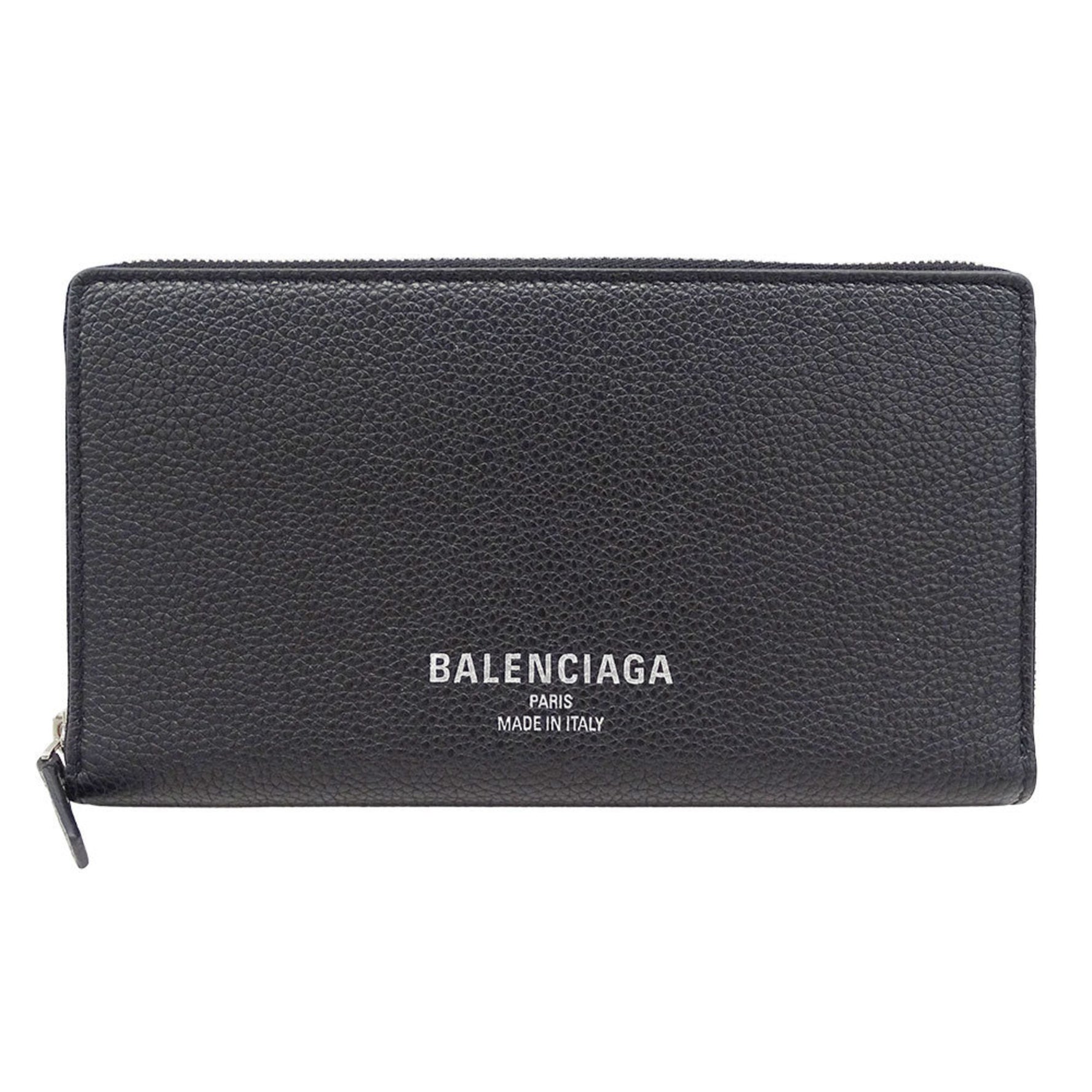 Balenciaga Long Wallet in Leather with Round Zipper