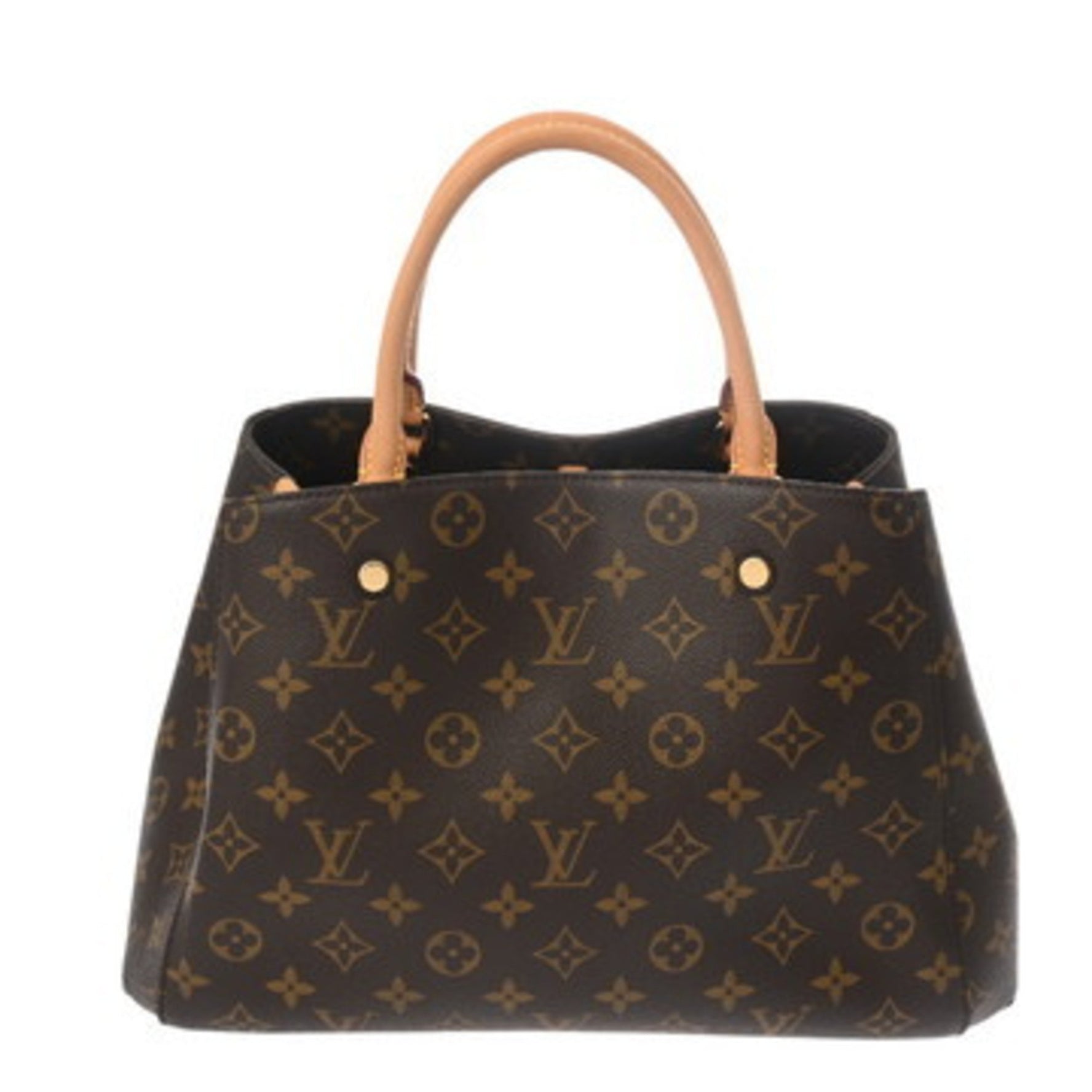 LOUIS VUITTON Monogram Montaigne MM Brown Canvas Handbag