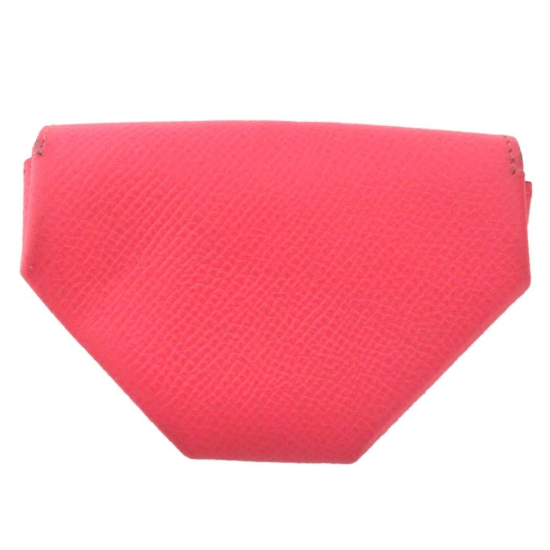 HERMES Levain Quatre Epsom Leather Flap Wallet/Coin Case with Serie Buttons, Rose Azalee