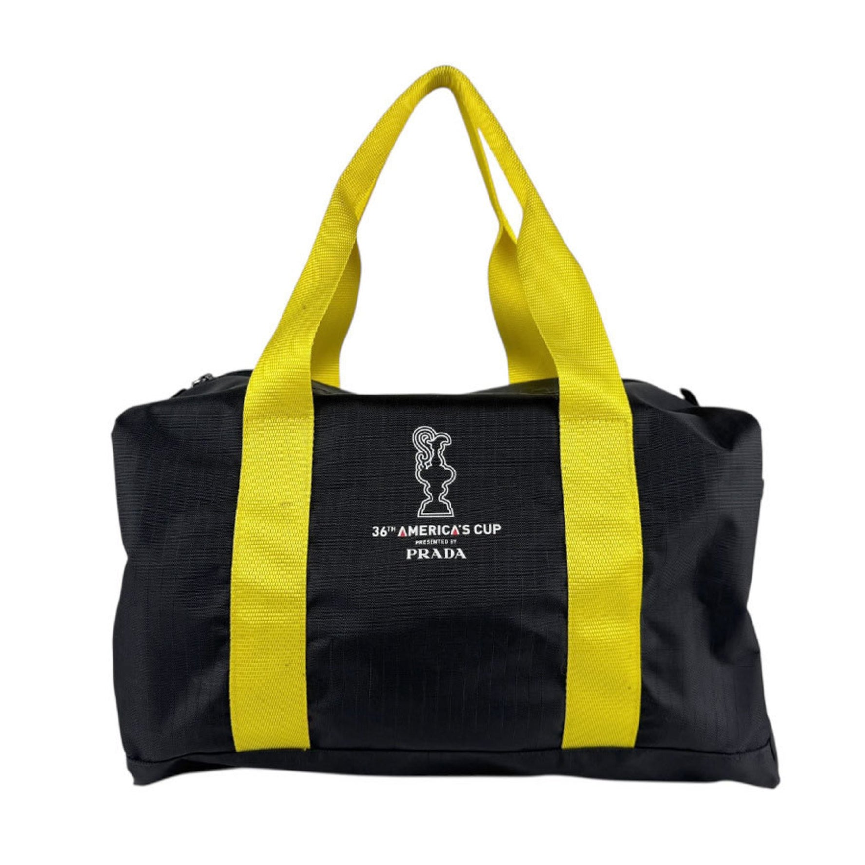Prada America's Cup 36th Anniversary Handbag, Nylon, Black and Yellow, Men's Women's, AVC002 z6418