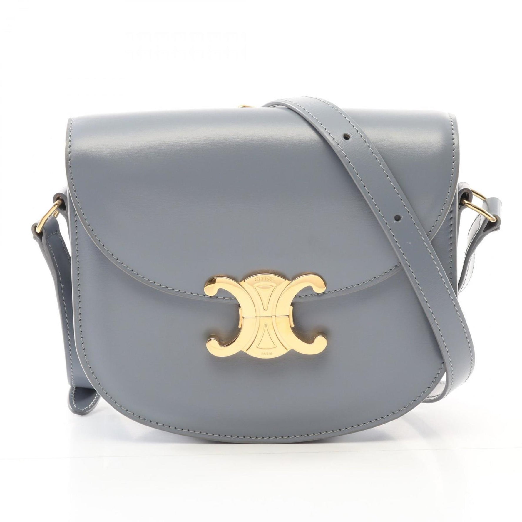Celine Teen Besas Triomphe Shoulder Bag, Leather