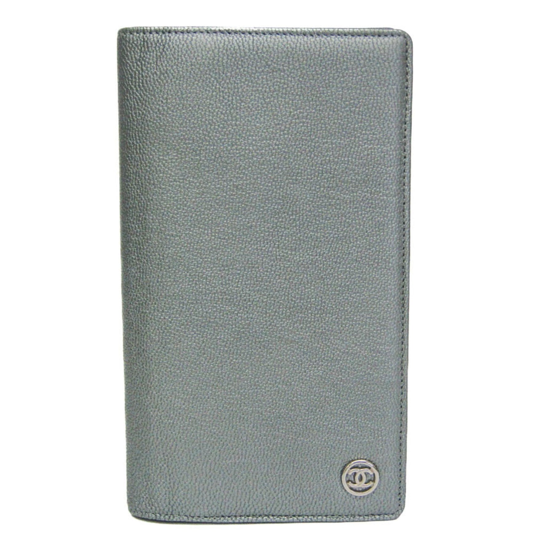 Chanel Coco Button Leather Long Wallet (bi-fold)