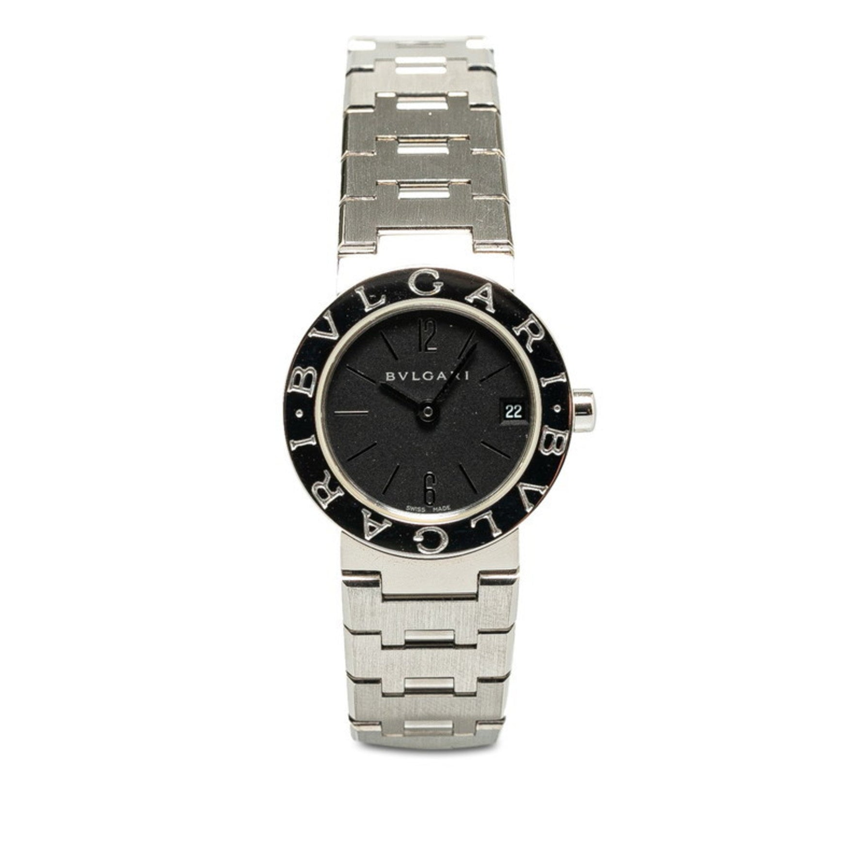 BVLGARI Watch Quartz Black Dial Stainless Steel