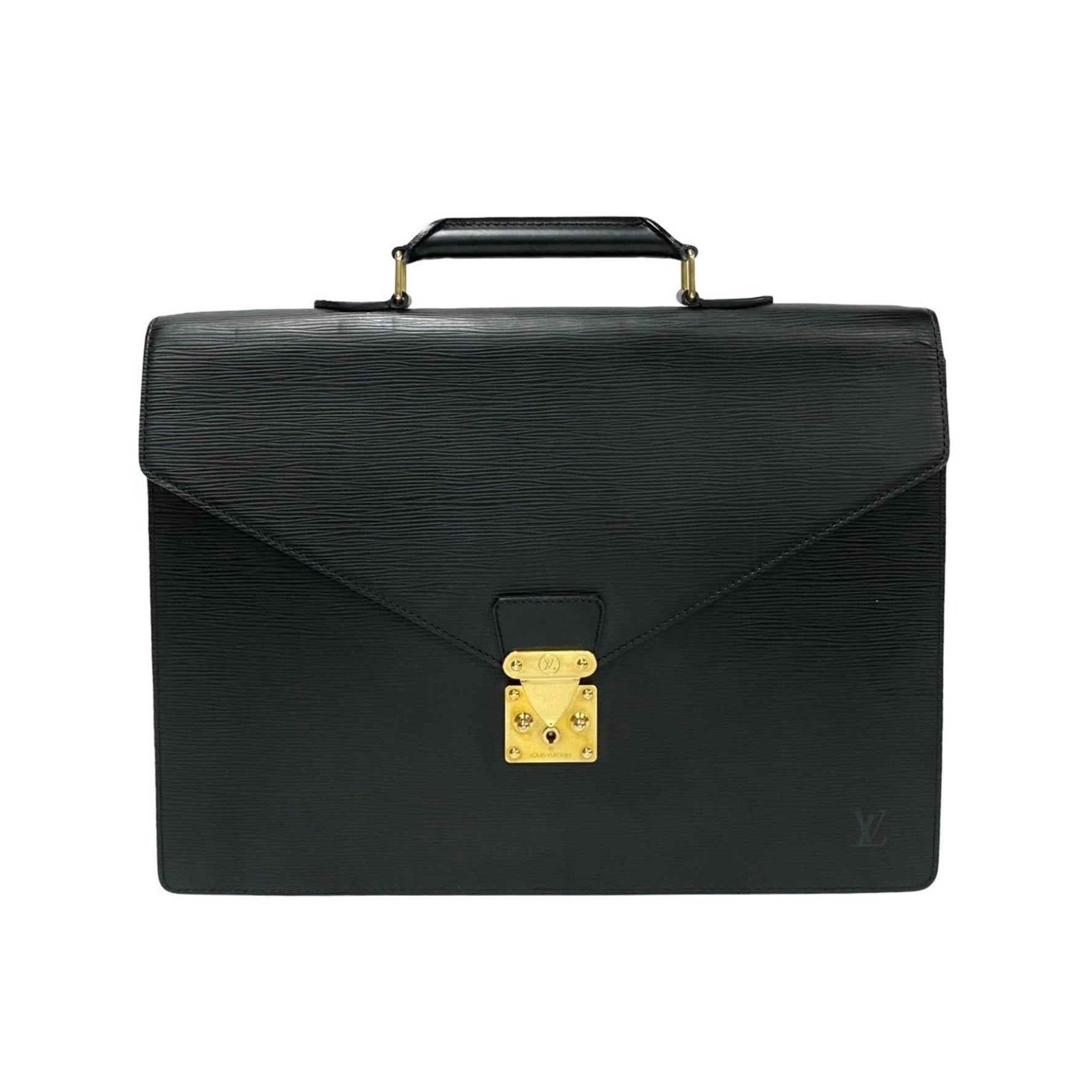 Louis Vuitton Serviet Ambassador Epi Leather Business Bag/Handbag in Black/Noir, 239-5