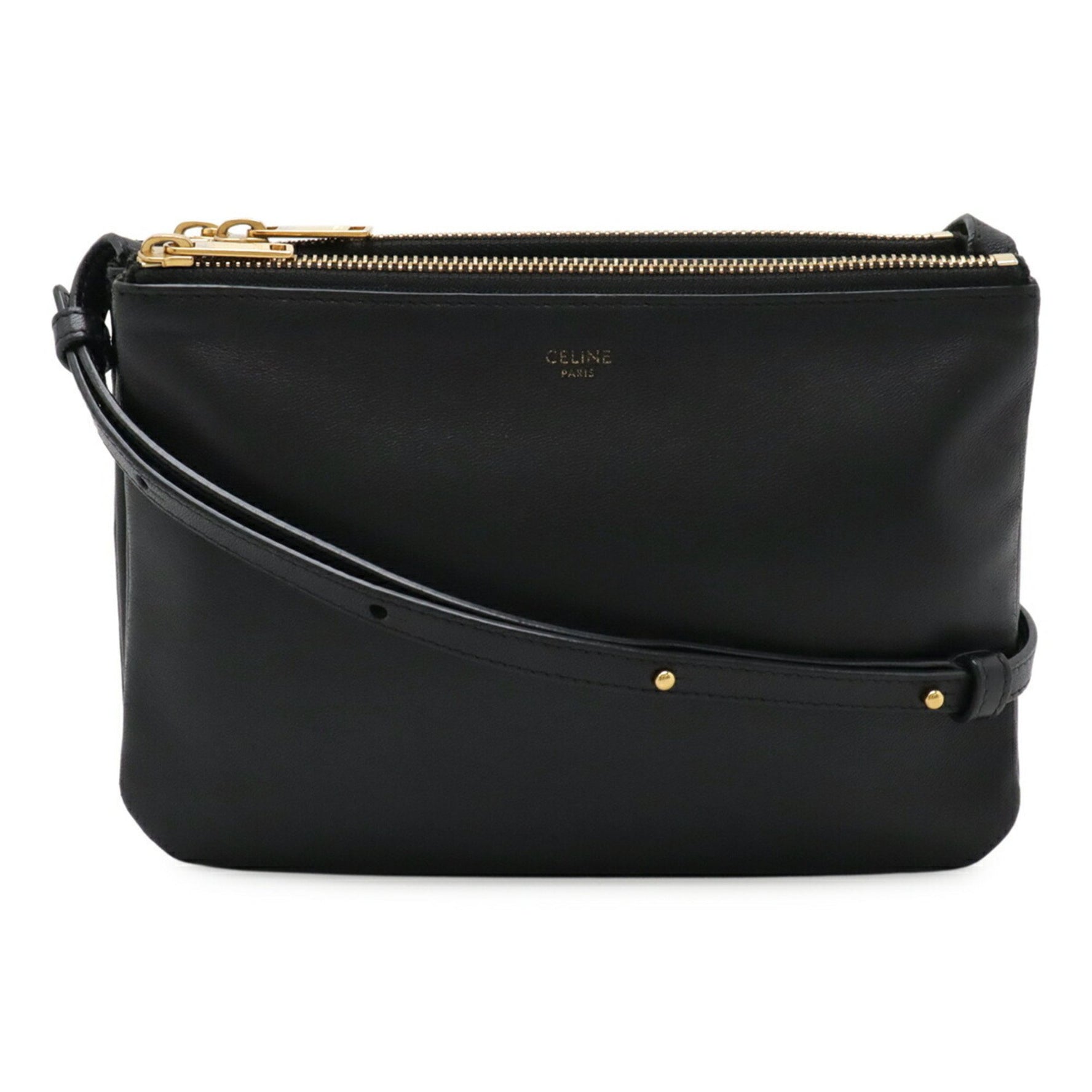 CELINE Trio Small Shoulder Bag/Pouch in Leather