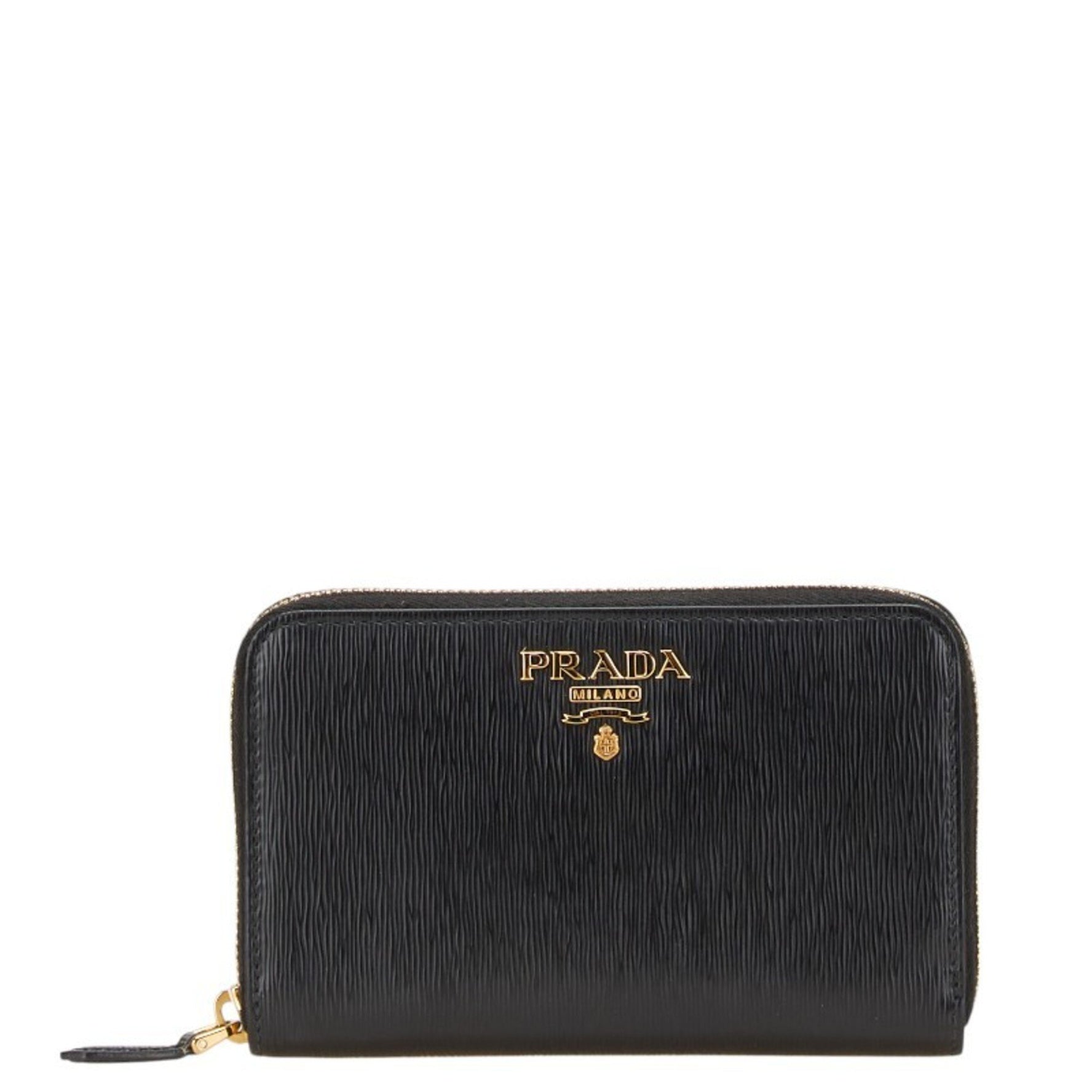 Prada Round Long Wallet Leather