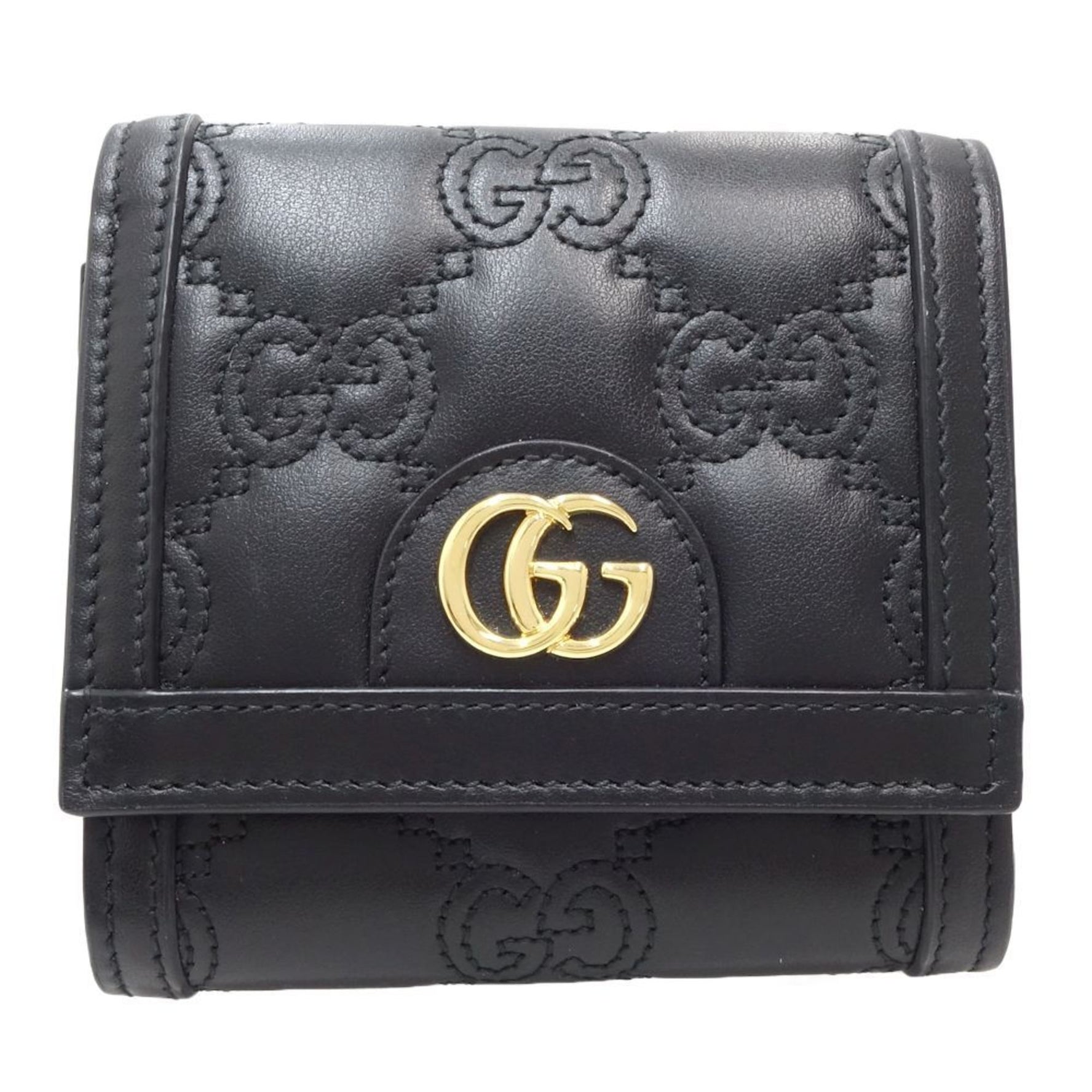 GUCCI Business Card Holder/Card Case Wallet Bifold Leather