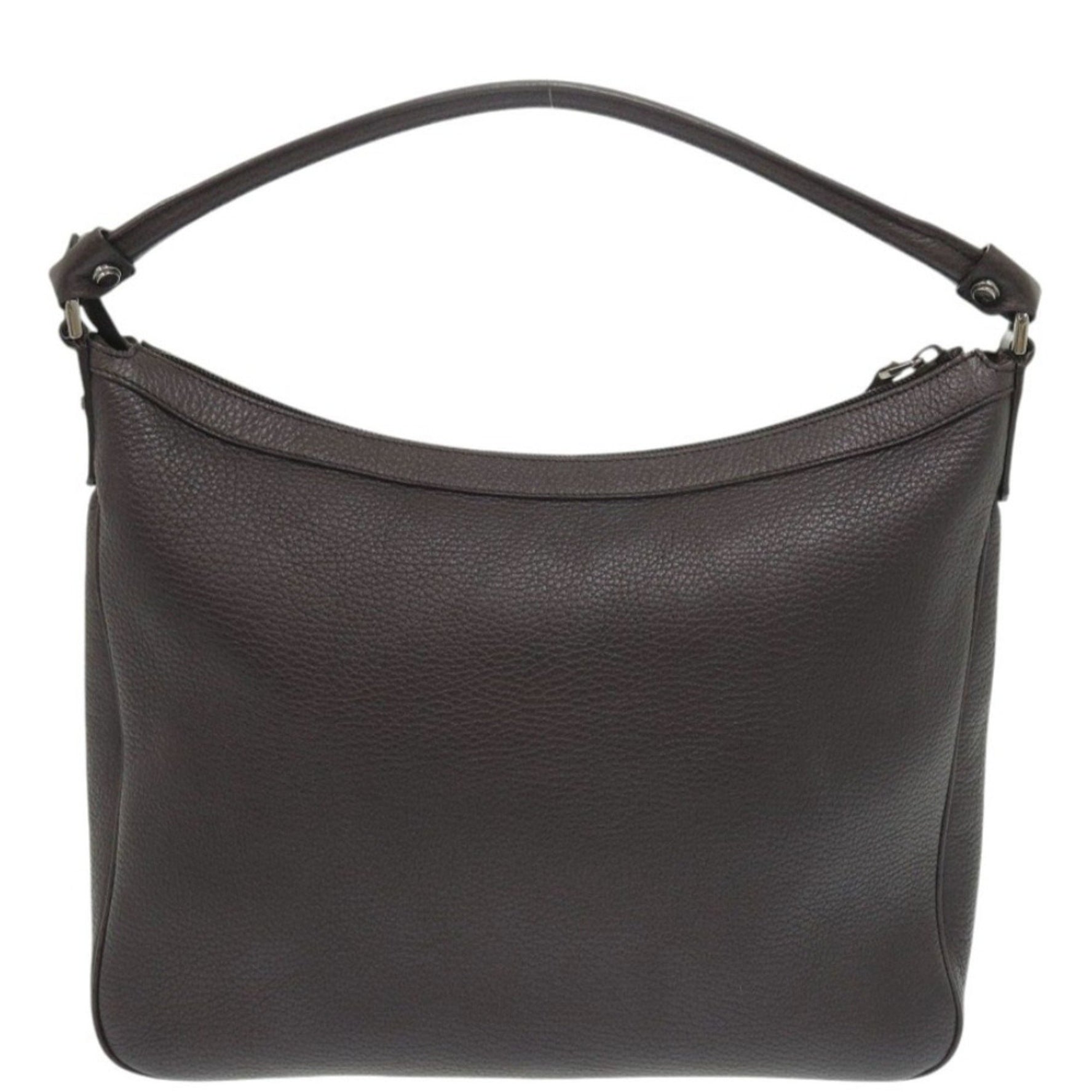 Gucci One-Shoulder Bag Leather Dark Brown Handbag 1175