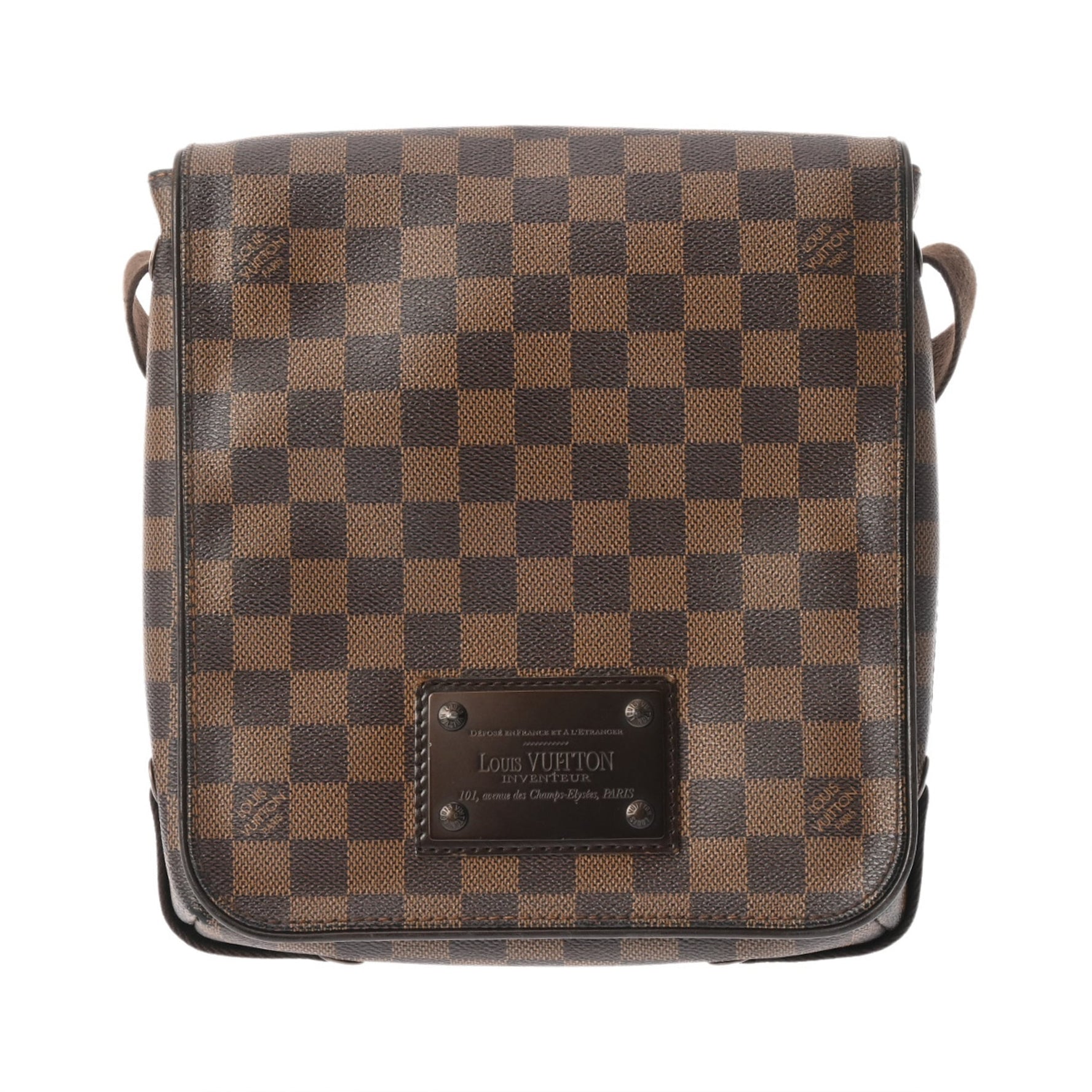 LOUIS VUITTON Damier Brooklyn PM Men's/Women's Canvas Shoulder Bag, Condition: B, Pre-owned, Ginzo
