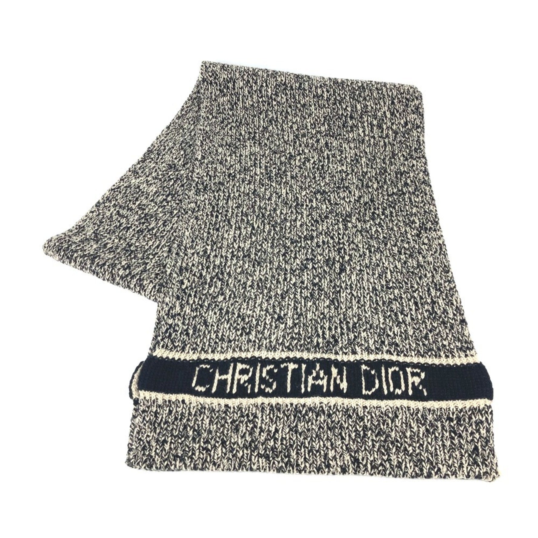 Christian Dior Dior Logo Scarf Wool/Cashmere Black